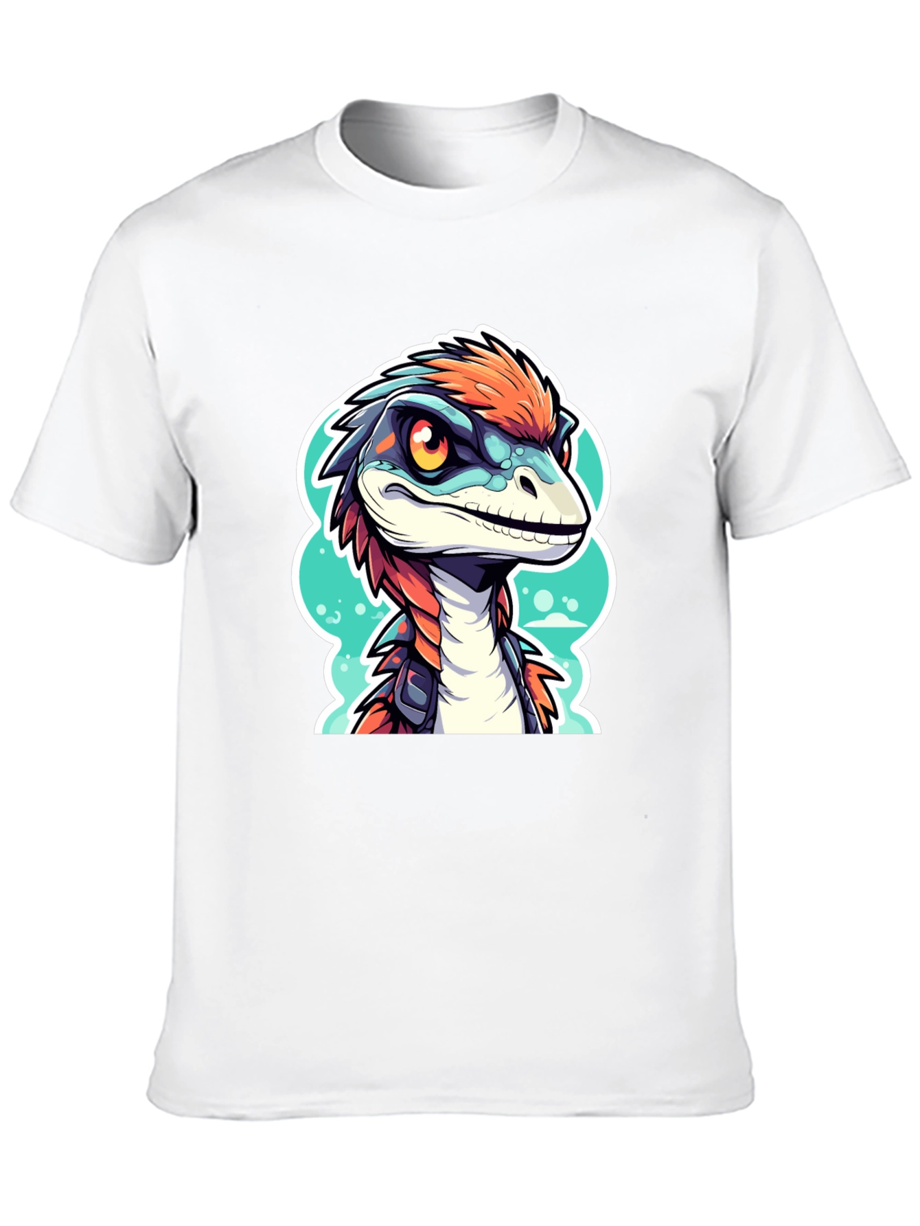 Black Dino Raptor Graphic Tee - Cool Cartoon Animal Shirt view 10