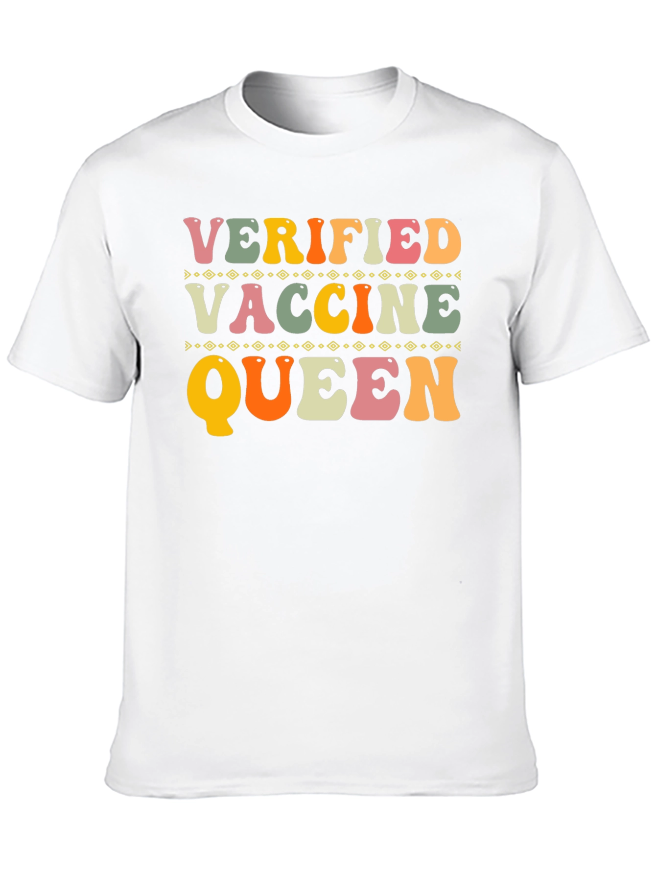 Black Verified Vaccine Queen T-Shirt view 10