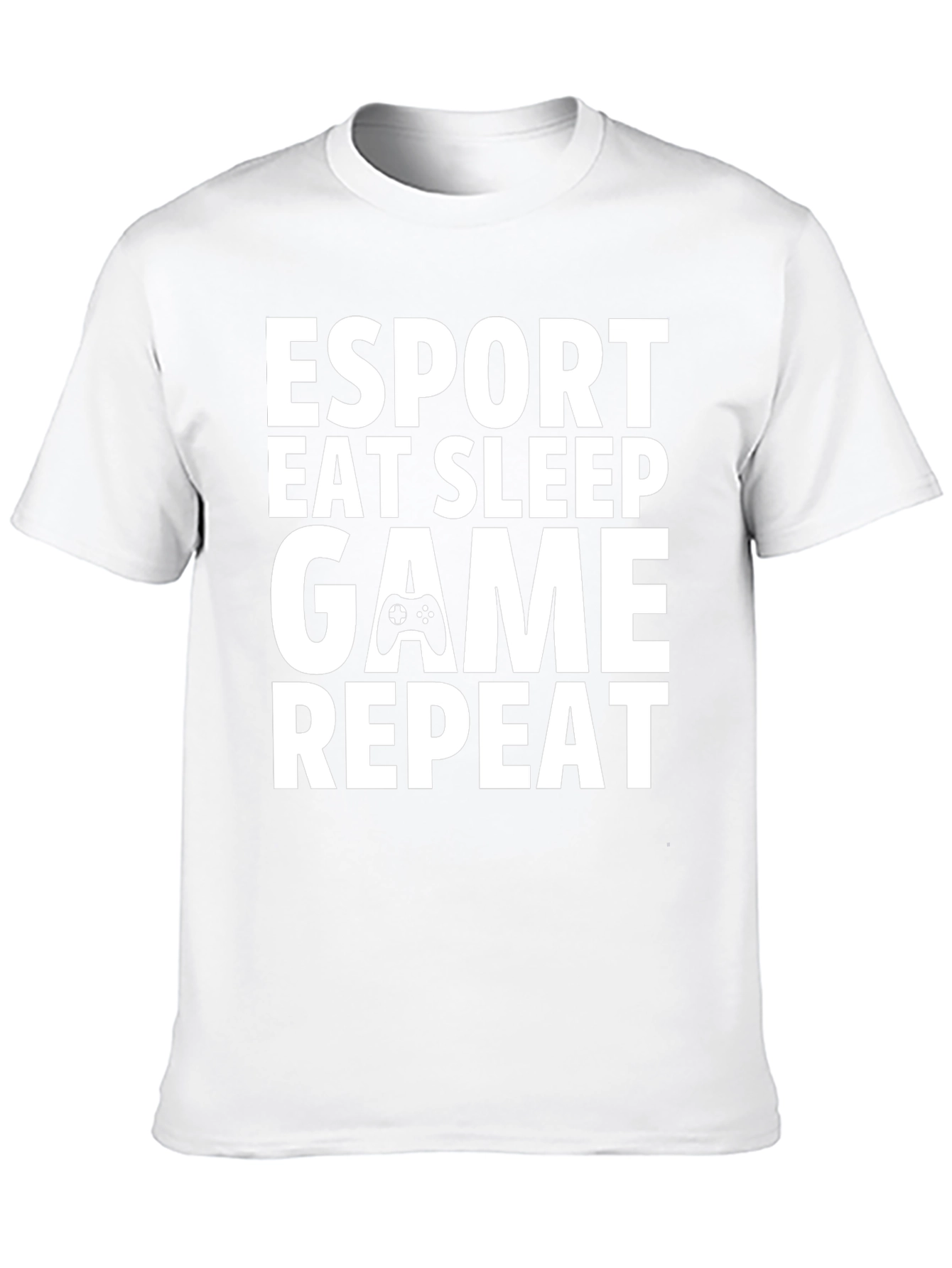Black Esport Eat Sleep Game Repeat Black T-Shirt view 10