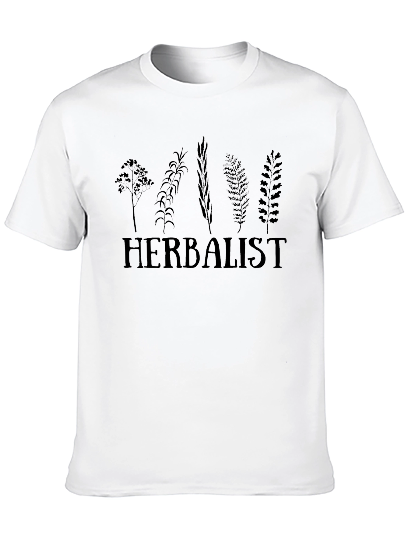 Black Herbalist Plant Graphic T-Shirt - Black view 10