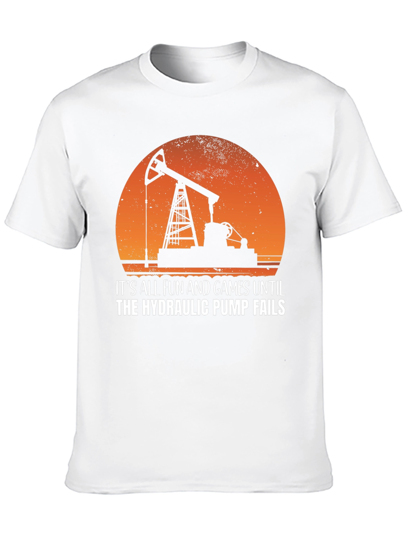 Black Hydraulic Pump Fails Funny T-Shirt view 10