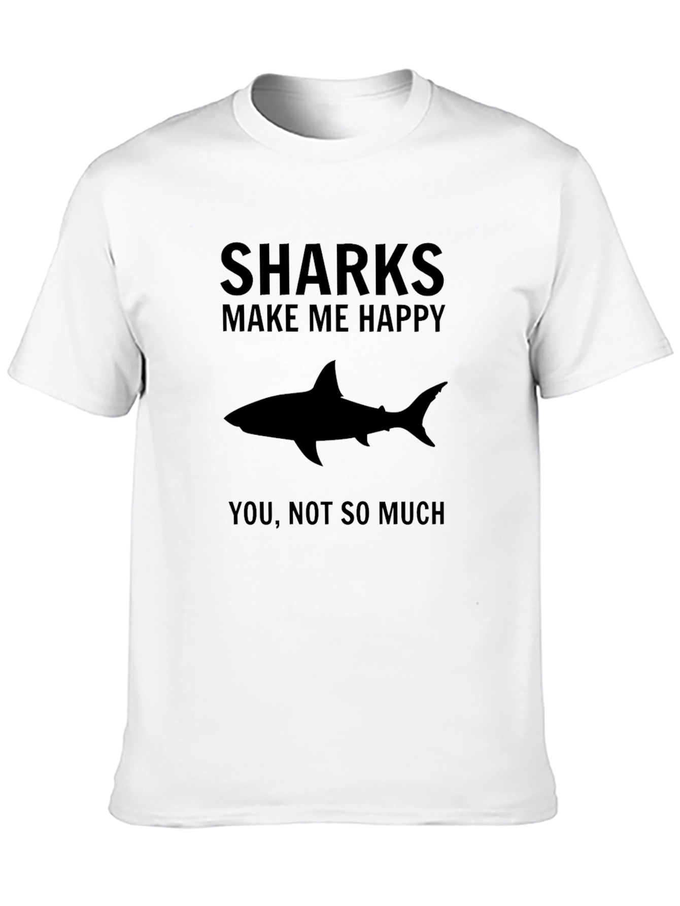 Black Shark Lover Graphic T-Shirt - Funny Shark Tee view 10