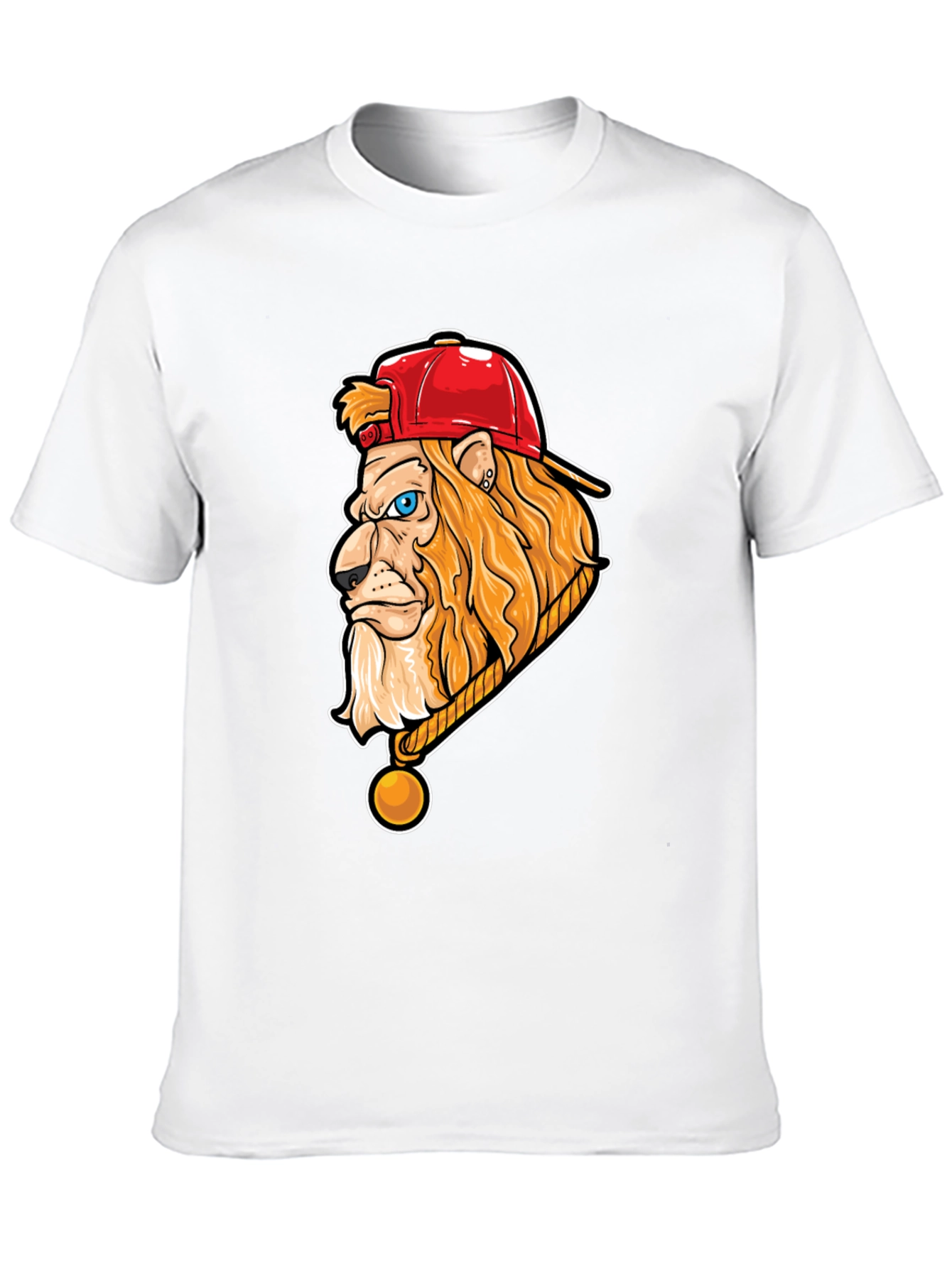 Black Lion Head Graphic Tee - Cool Streetwear Style view 10