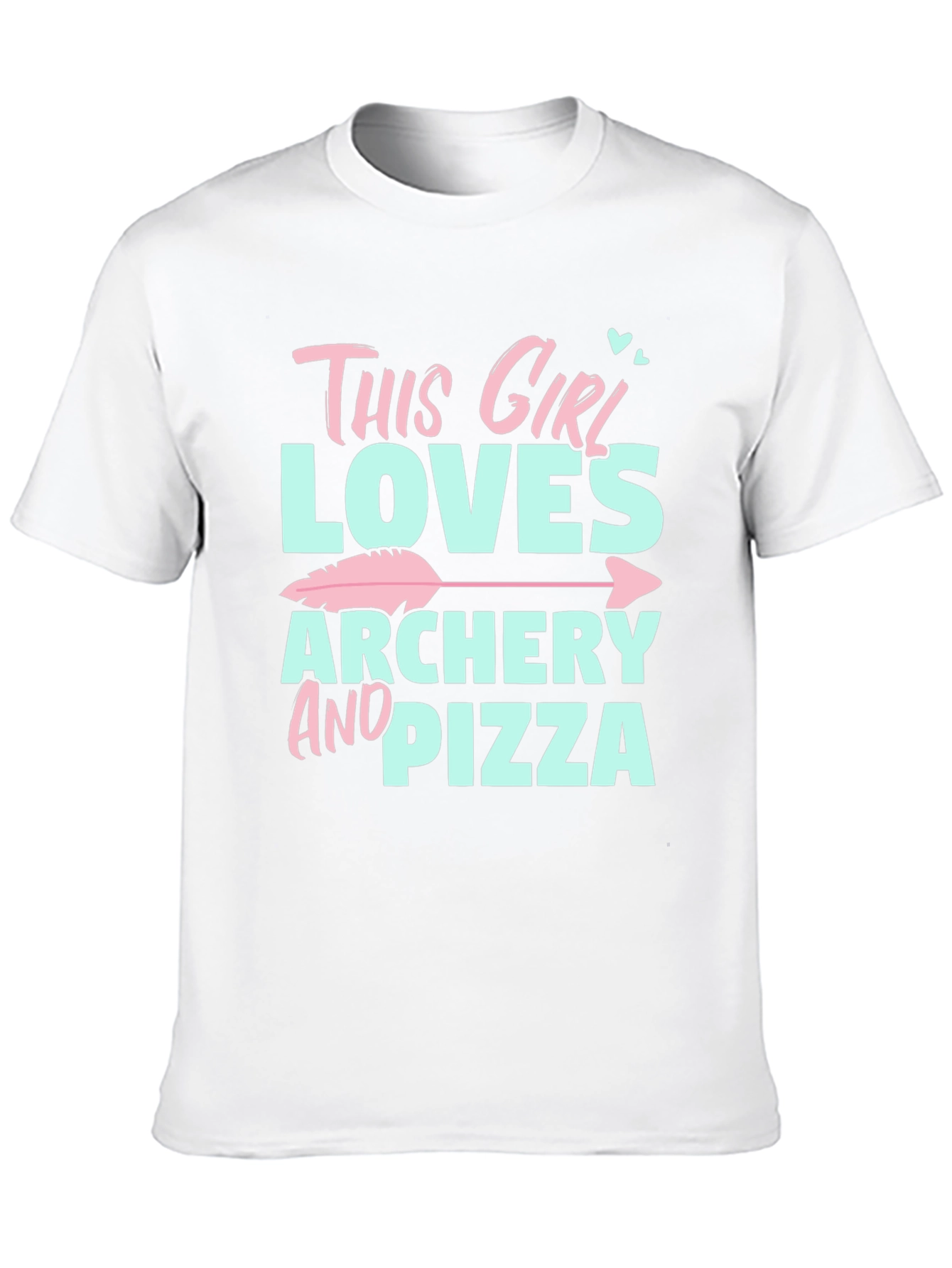 Black Archery & Pizza Lover Graphic T-Shirt view 10