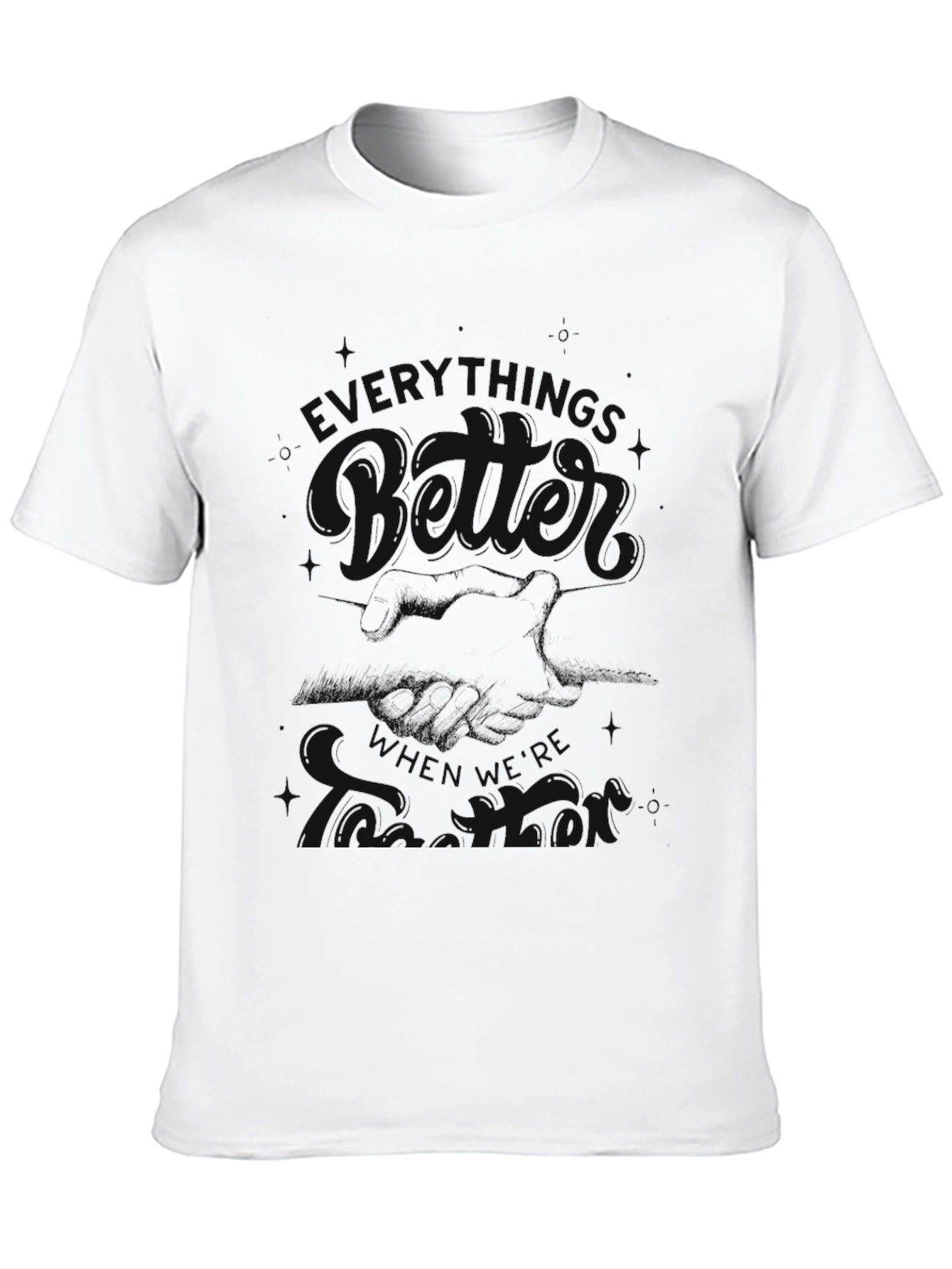 Black Men's Black Graphic Print Short Sleeve T-Shirt view 10