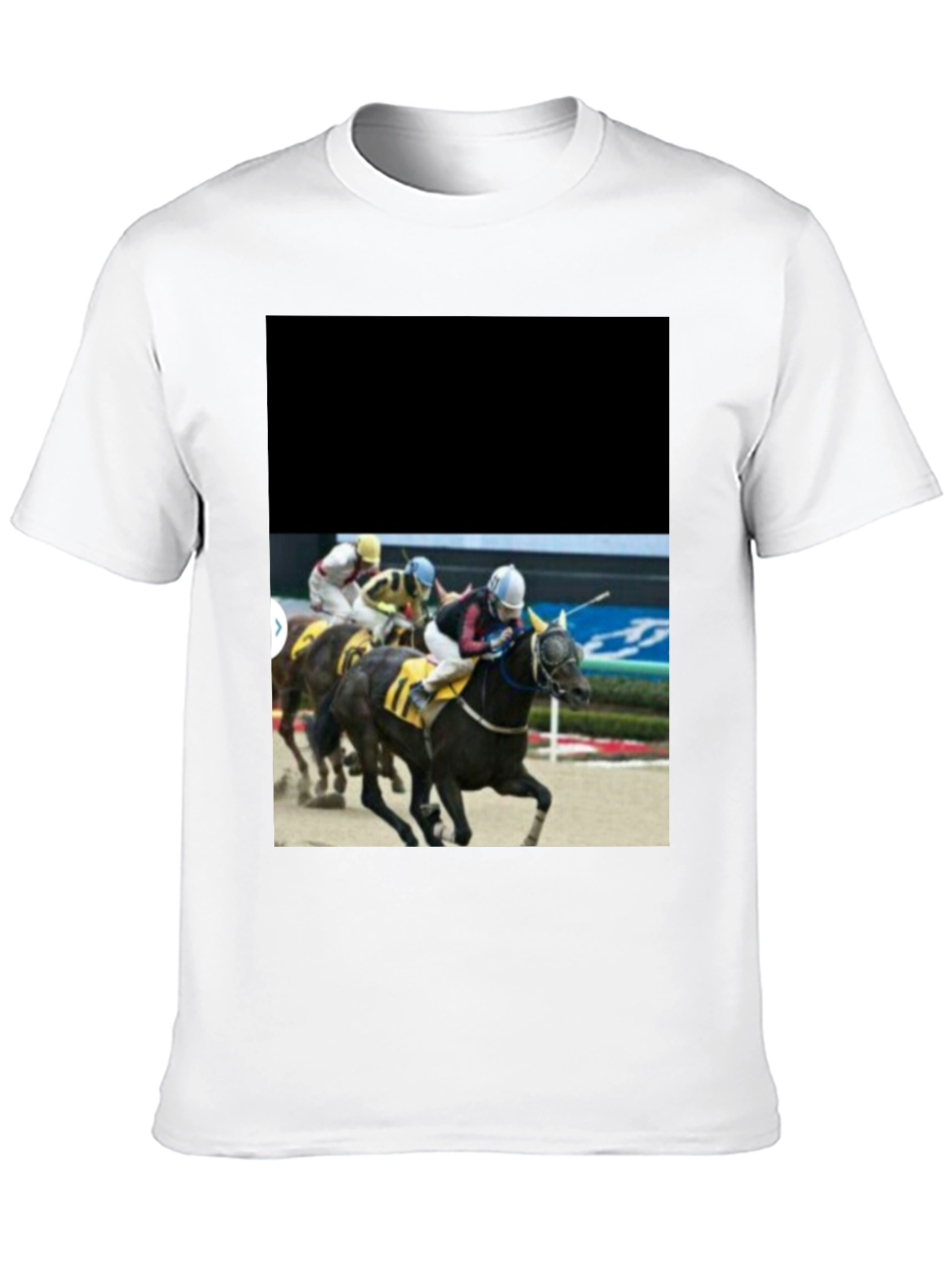 Black Horse Racing T-Shirt - Black Graphic Tee view 10