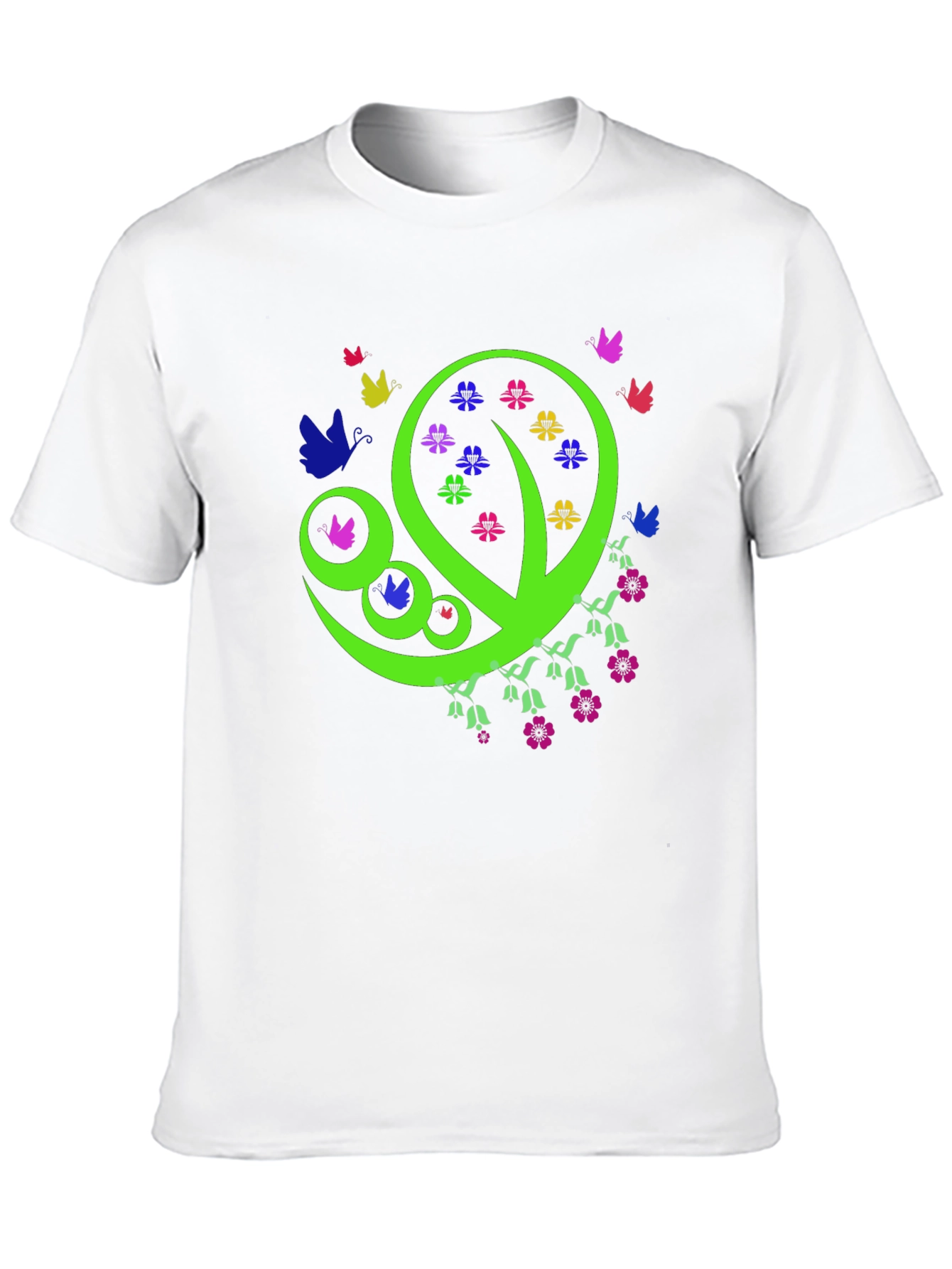 Black Nature Inspired Graphic Tee view 10