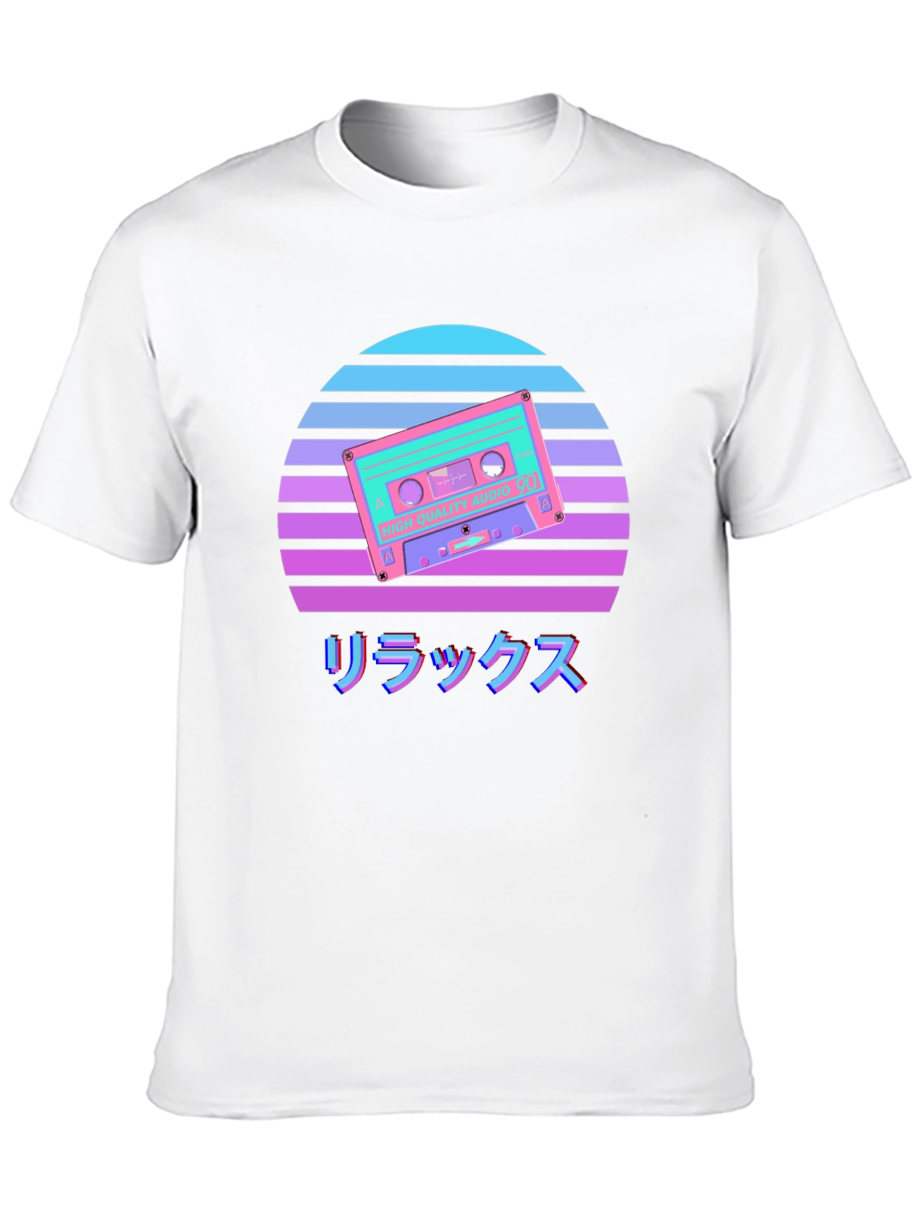 Black Retro Cassette Sunset Graphic Tee view 10