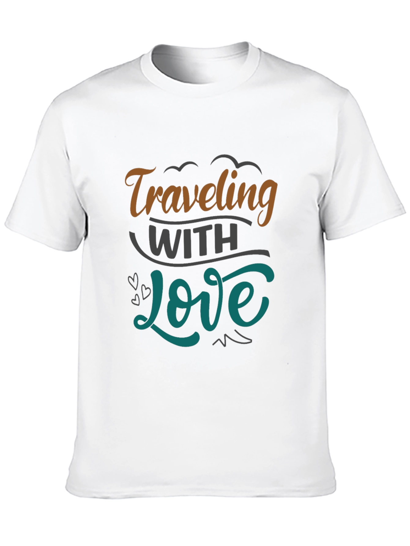 Black Traveling With Love Graphic Tee view 10