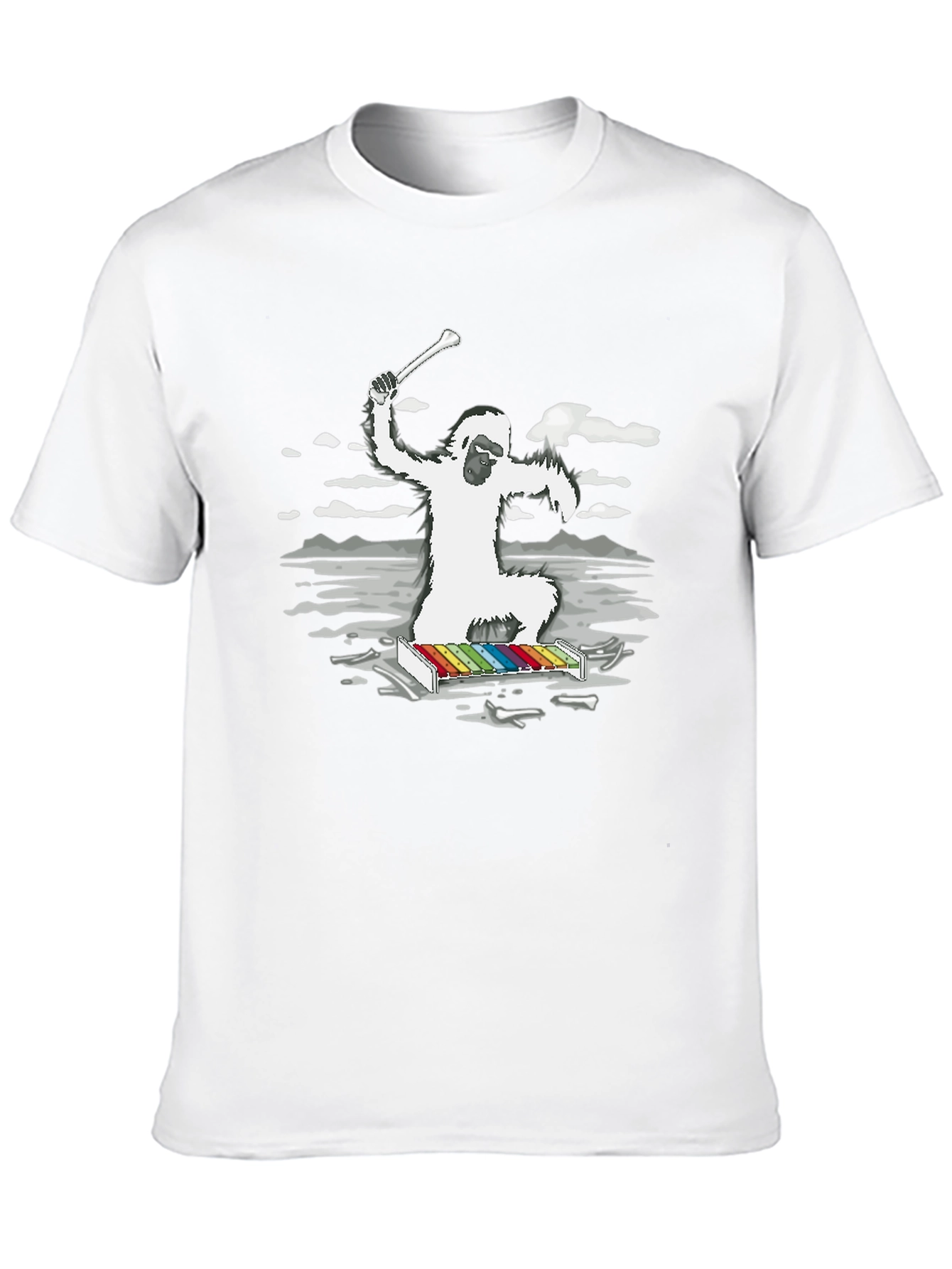 Black Yeti Xylophone Musician T-Shirt view 10