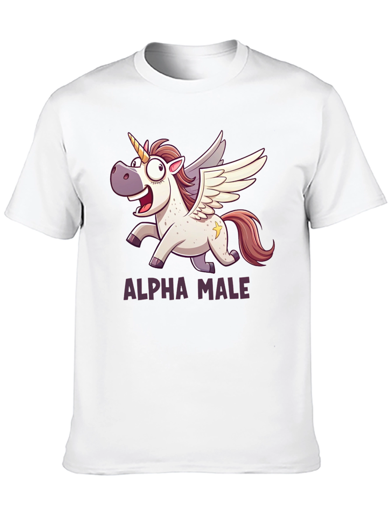Black Alpha Male Unicorn T-Shirt - Black Graphic Tee view 10