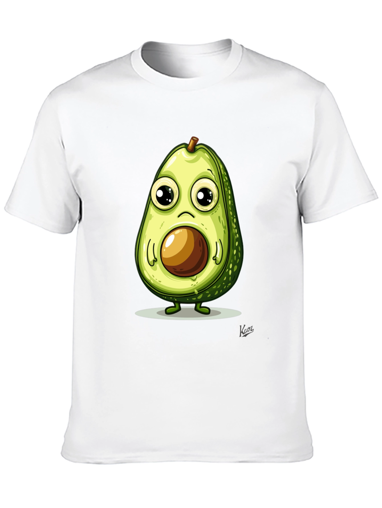 Black Cute Avocado T-Shirt - Unique Graphic Tee view 10