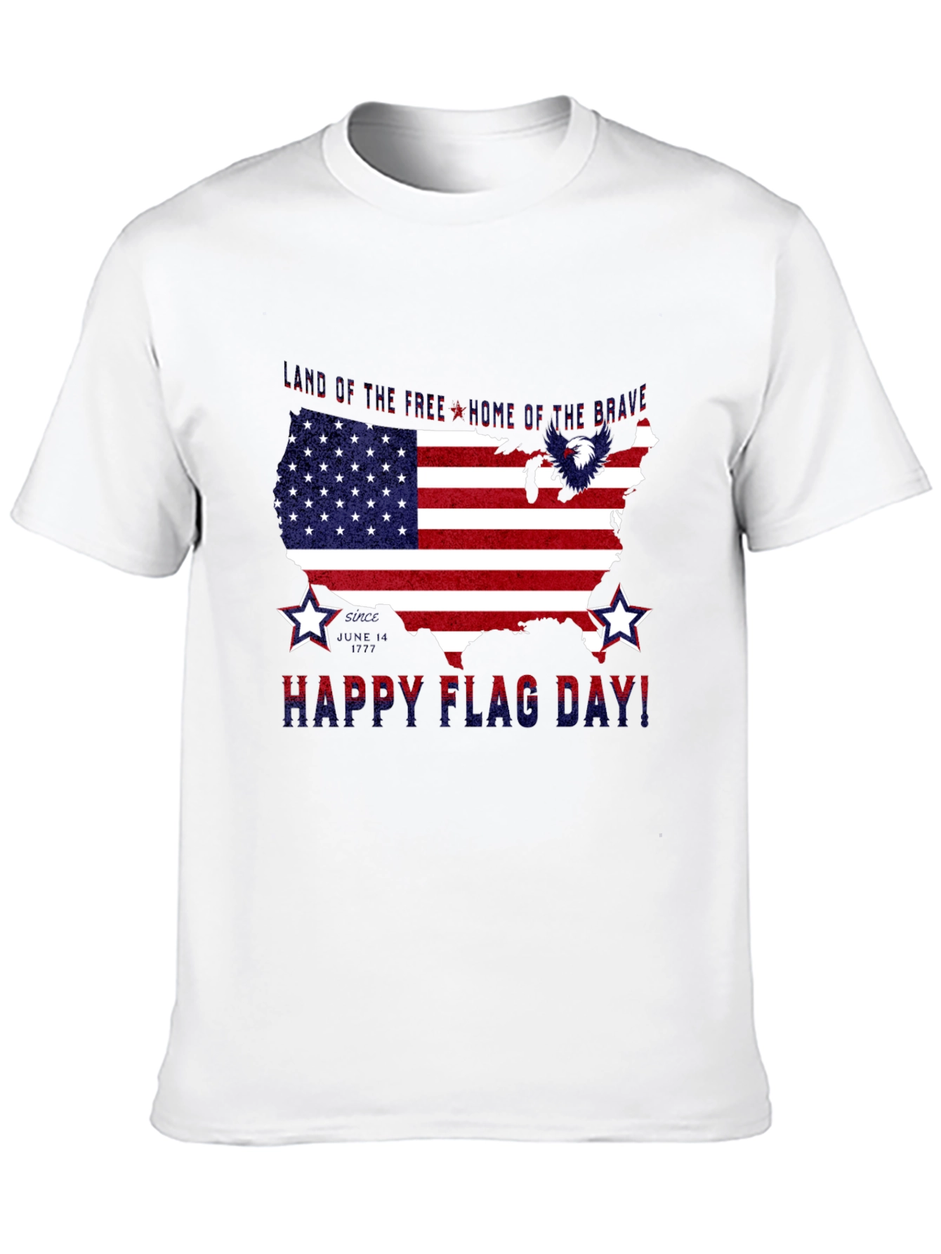 Black Patriotic USA Flag Happy Flag Day T-Shirt view 10