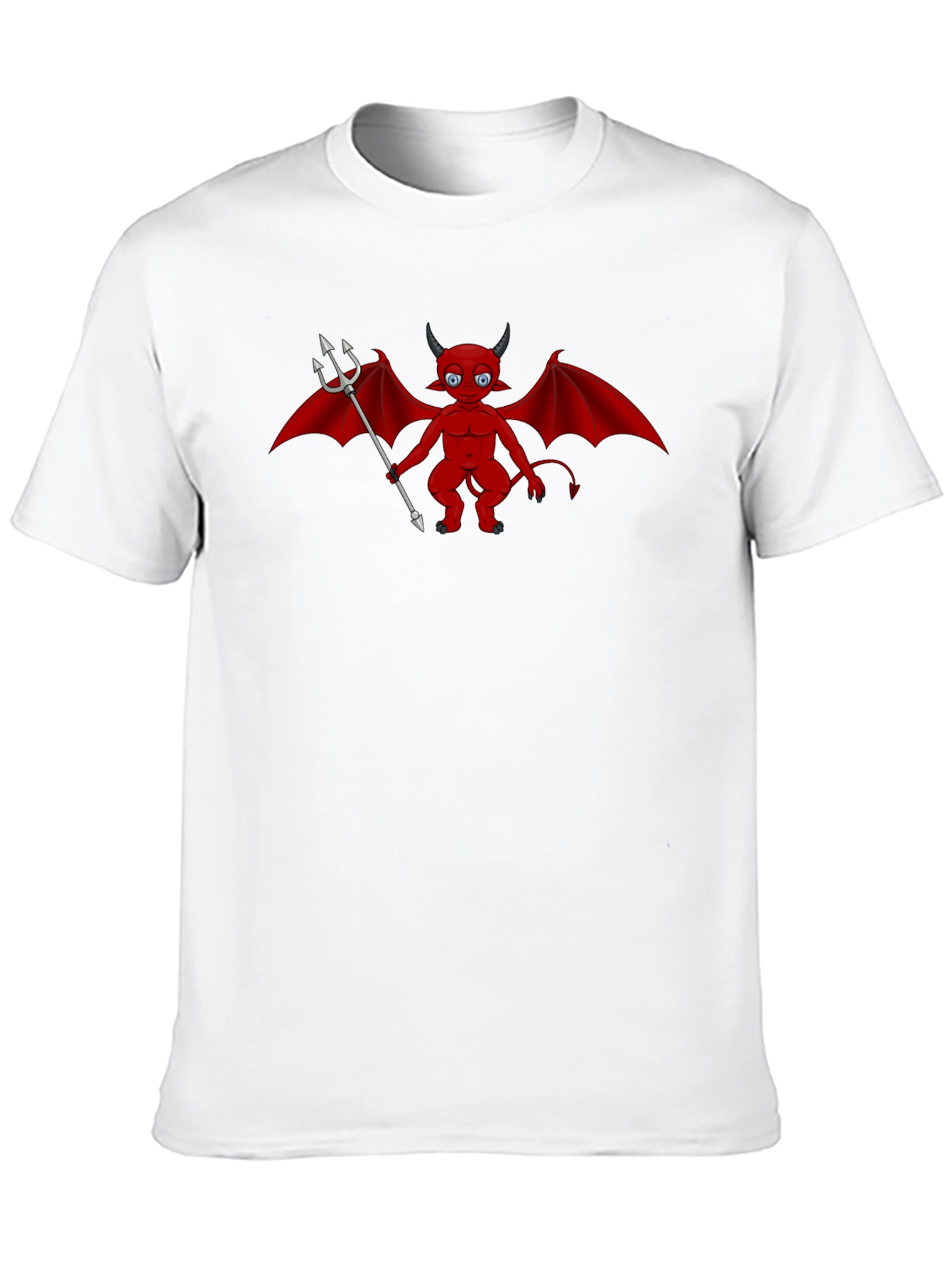 Black Cartoon Devil Graphic Tee - Black view 10