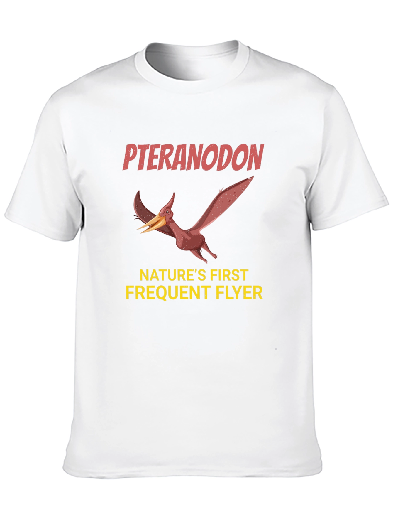 Black Pteranodon Nature's First Frequent Flyer Graphic T-Shirt view 10