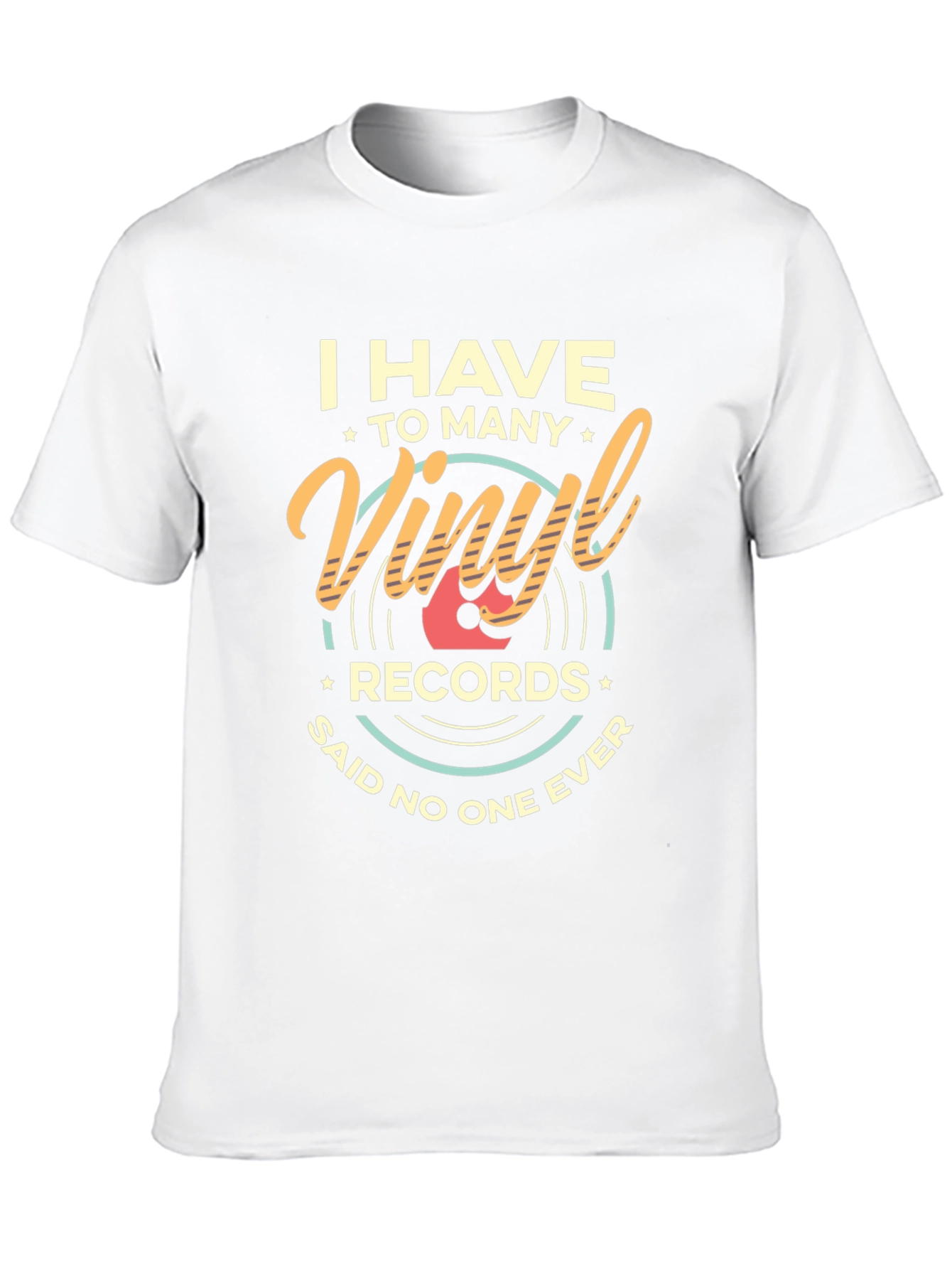 Black I Have Too Many Vinyl Records Graphic T-Shirt view 10