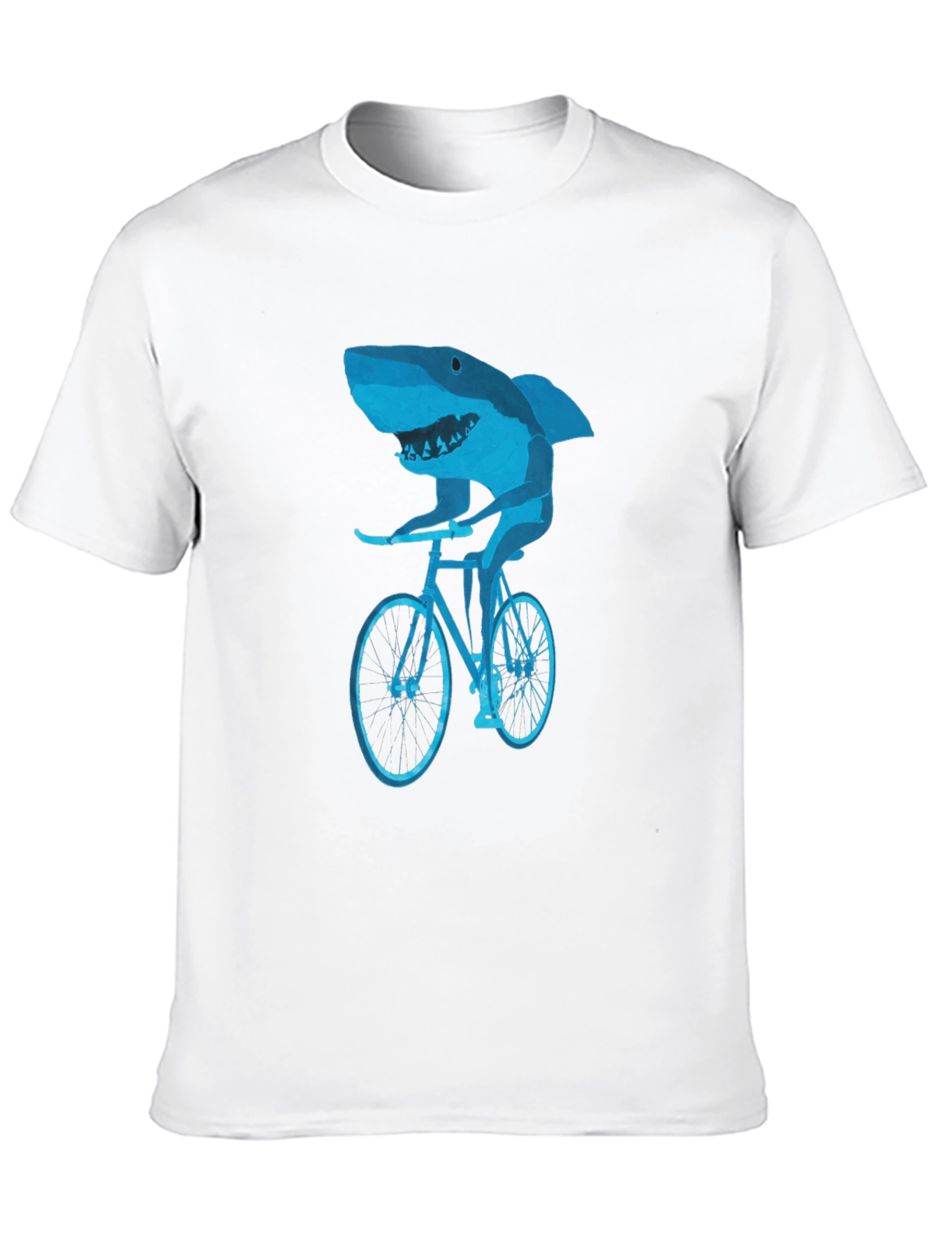 Black Shark on Bike Graphic Tee - Black view 10