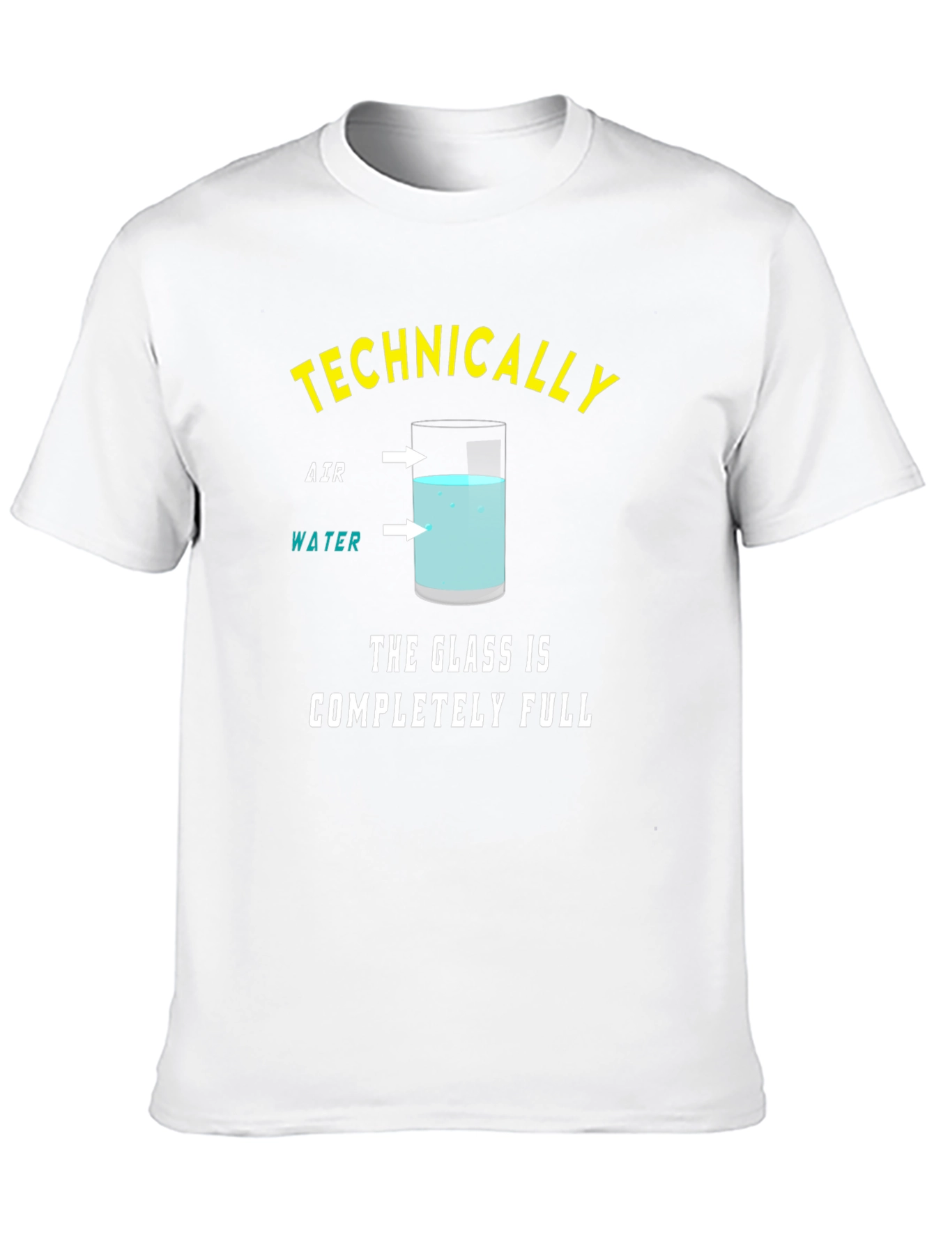 Black Technically Full Glass T-Shirt - Science Humor Tee view 10