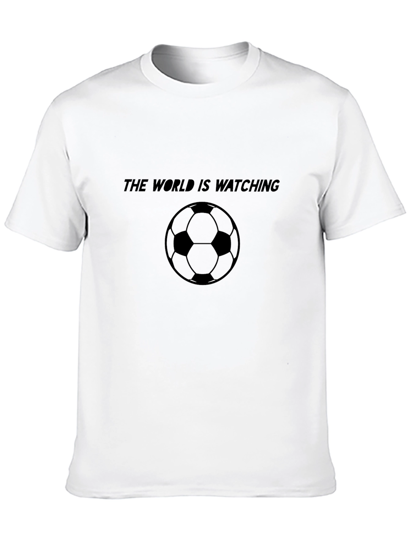 Black The World is Watching Soccer Tee view 10