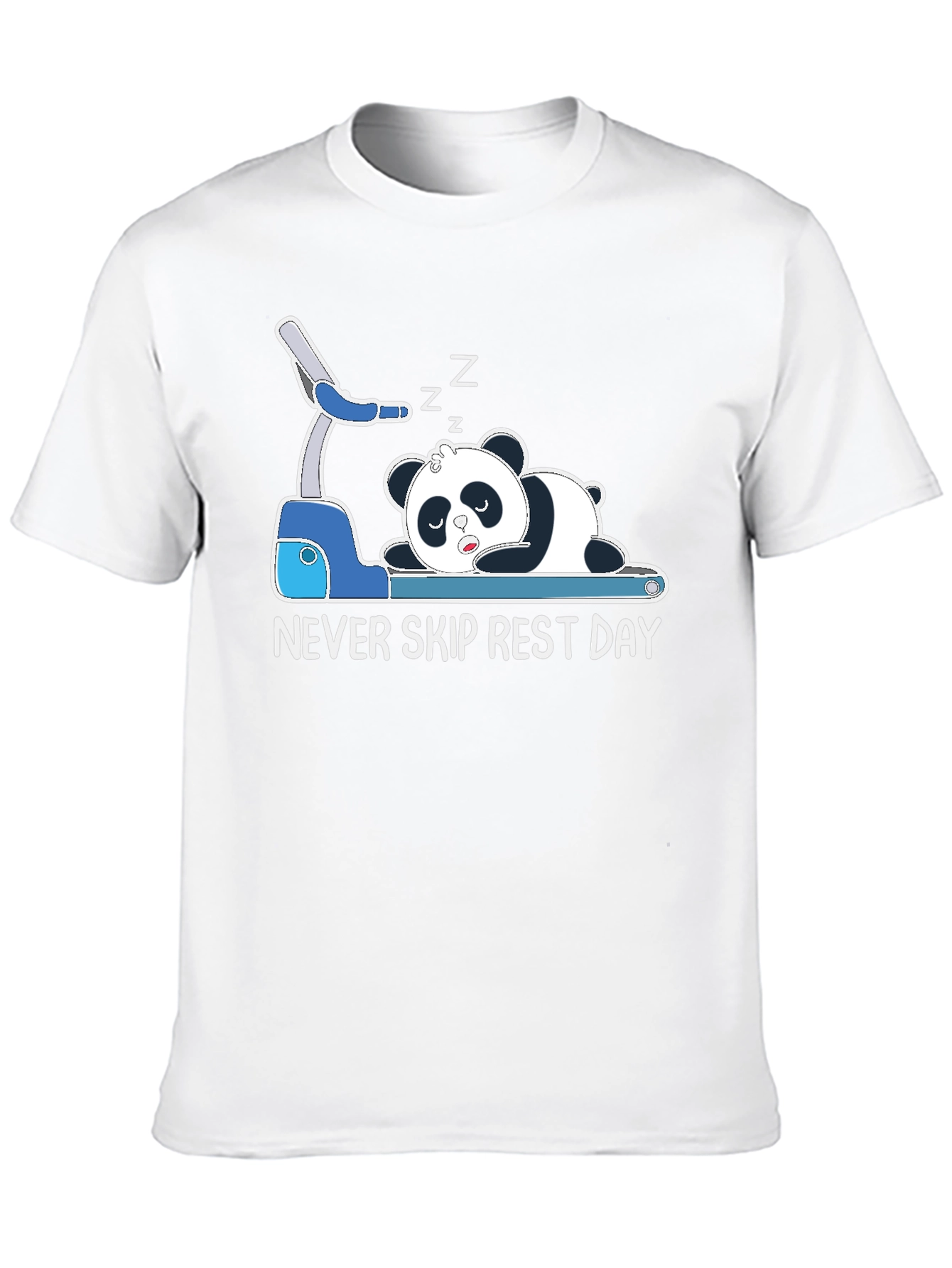 Black Never Skip Rest Day Panda Tee view 10