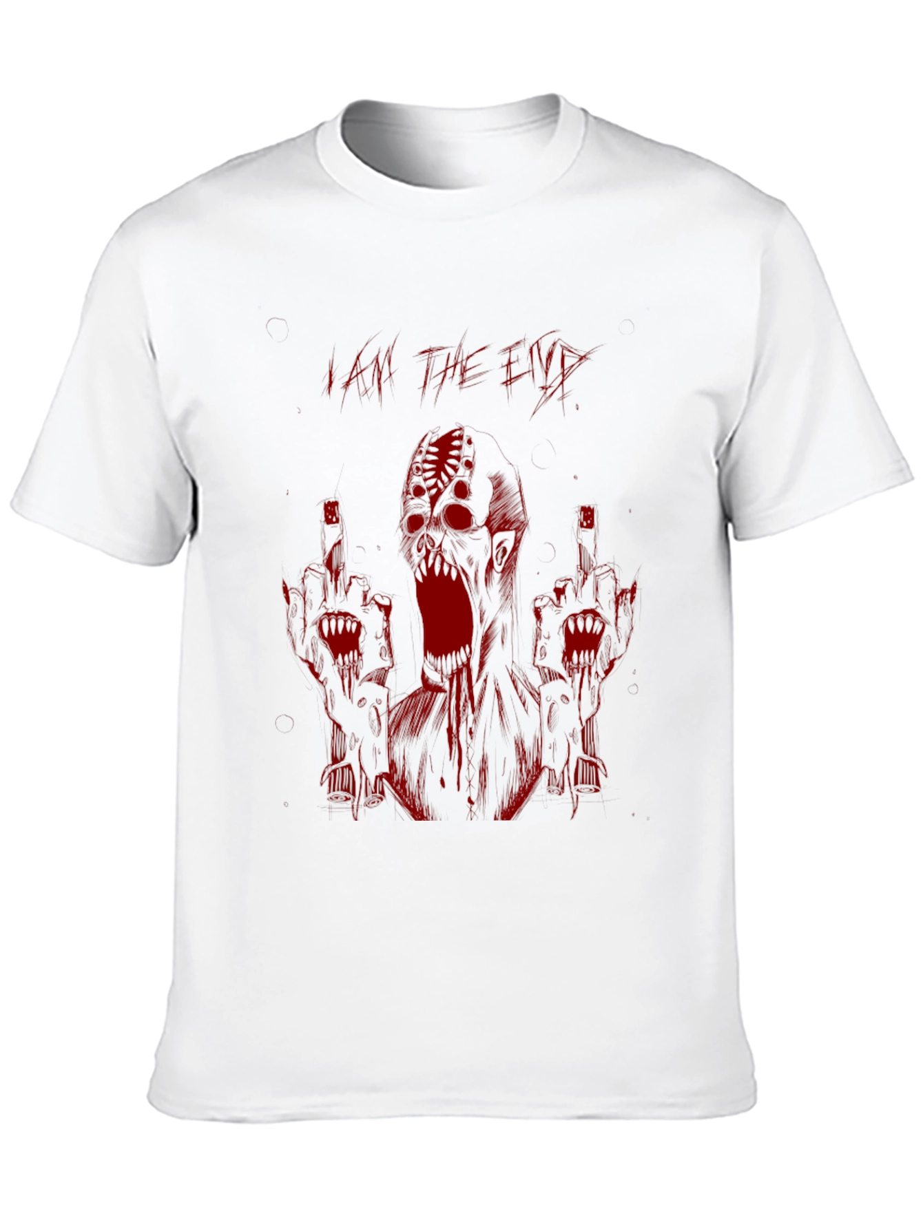 Black I Am The End Black Graphic T-Shirt view 10