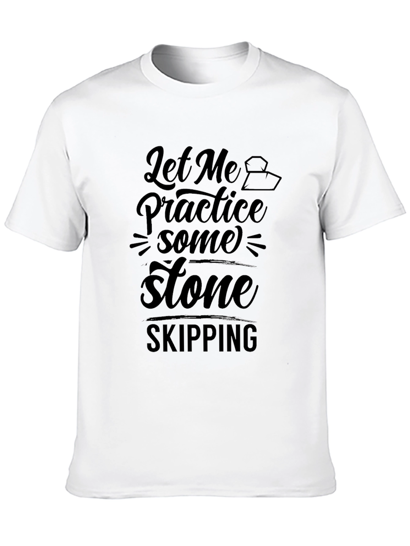 Black Stone Skipping Practice Black Graphic Tee view 10