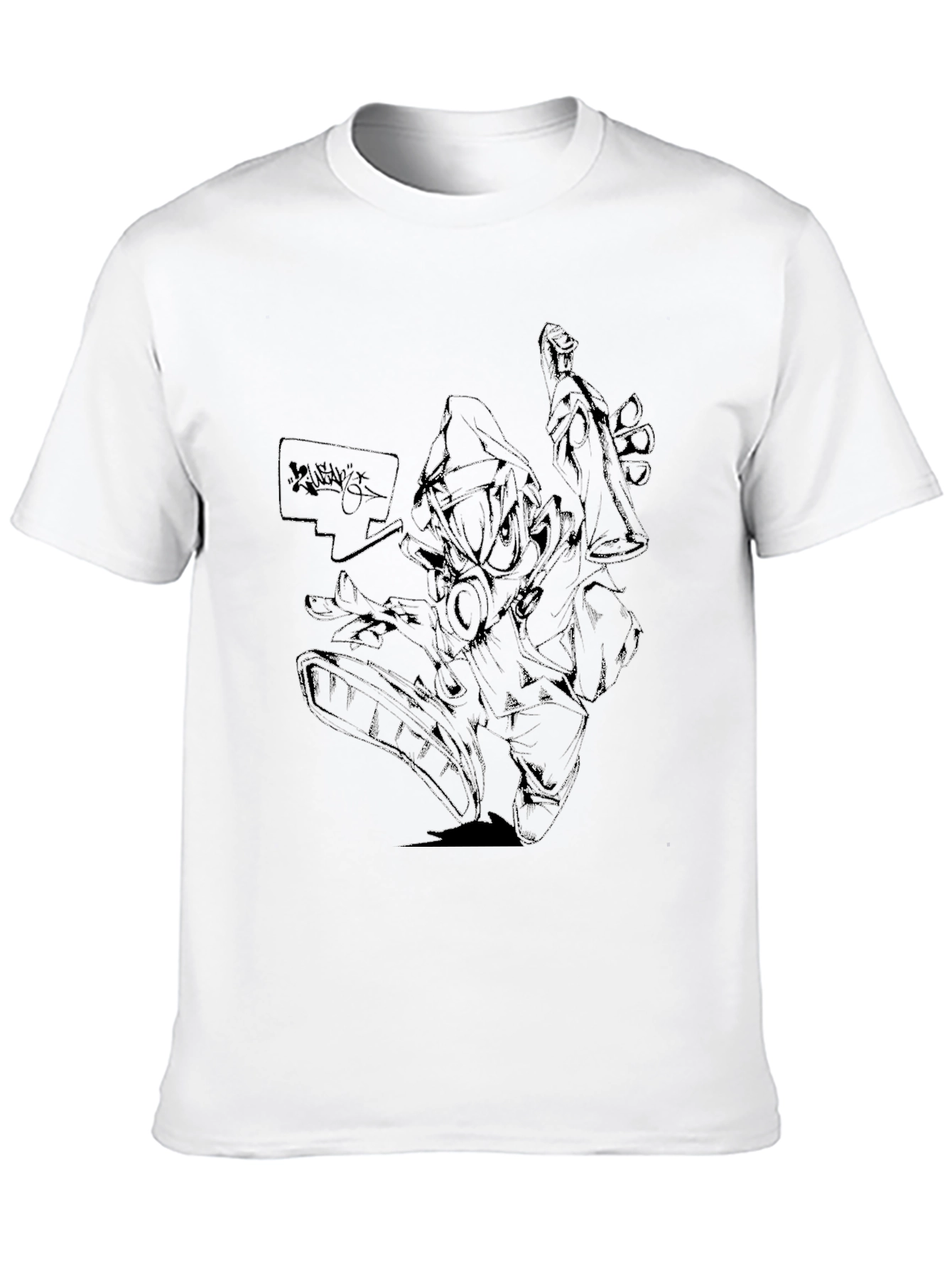 Black Edgy Black Graphic Tee view 10