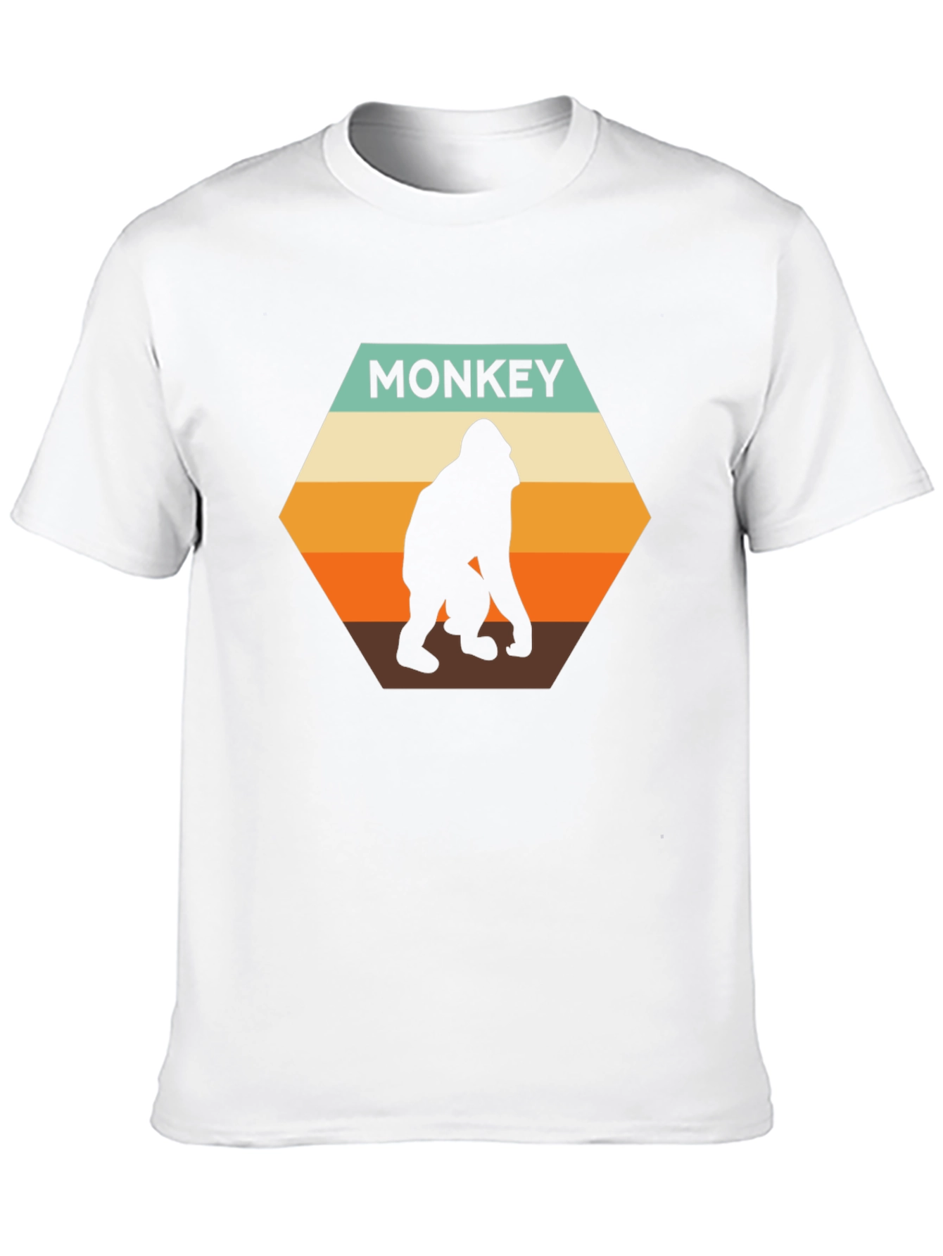 Black Retro Monkey T-Shirt - Vintage Ape Graphic Tee view 10
