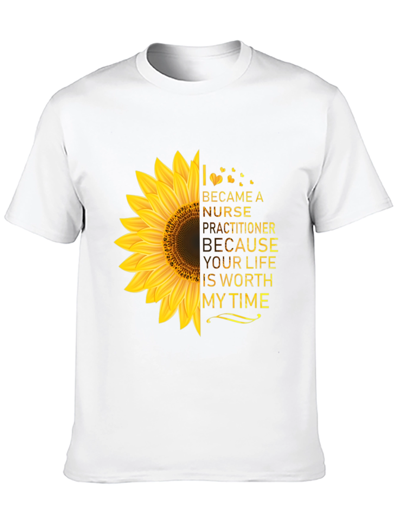 Black Nurse Practitioner Sunflower Tee view 10
