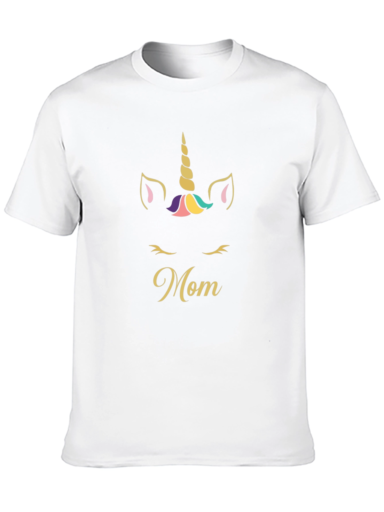 Black Unicorn Mom Graphic Tee - Black Cotton T-Shirt view 10