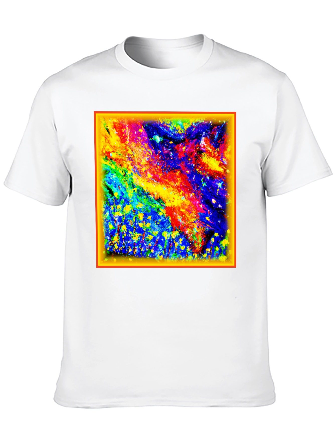 Black Colorful Abstract Art Graphic Tee - Black view 10