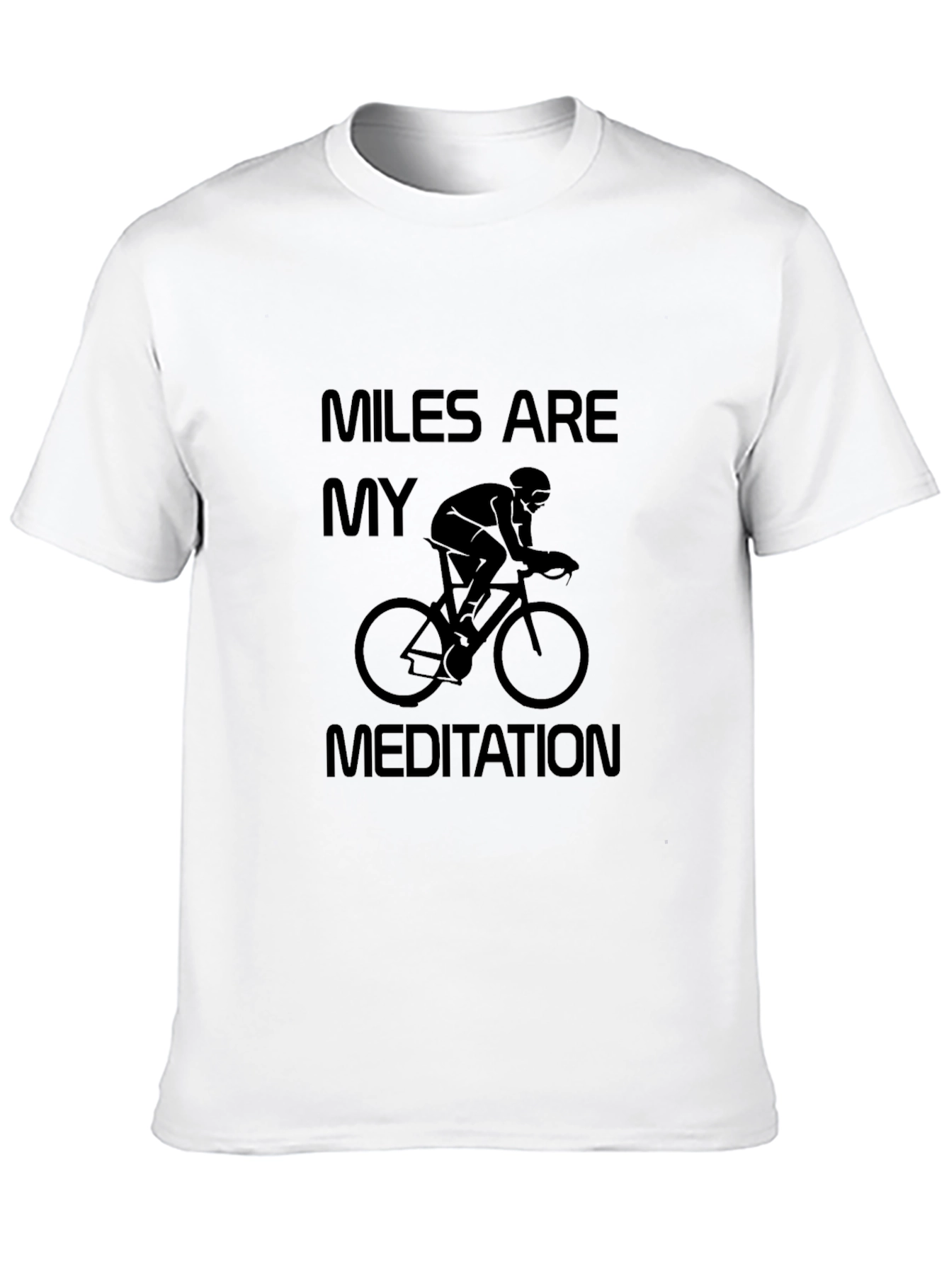 Black Miles Are My Meditation Cycling T-Shirt view 10