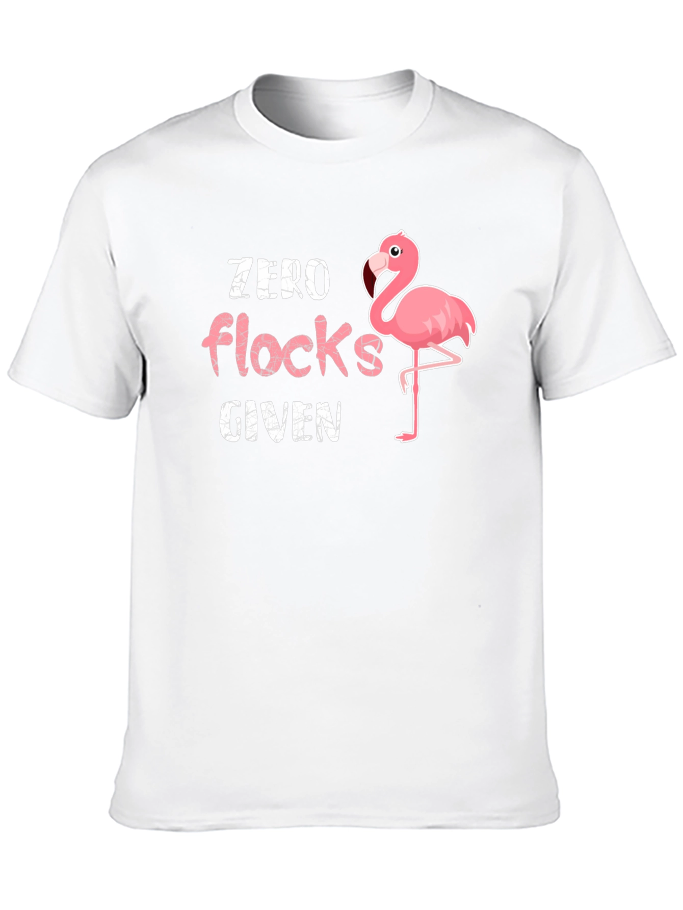 Black Zero Flocks Given Flamingo Graphic T-Shirt view 10