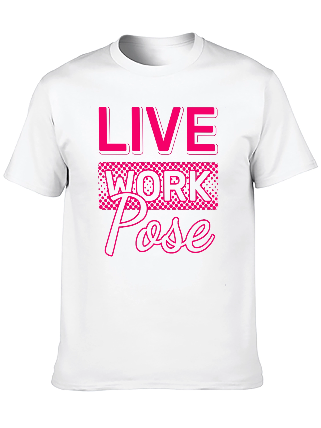Black Live Work Pose Graphic Tee view 10