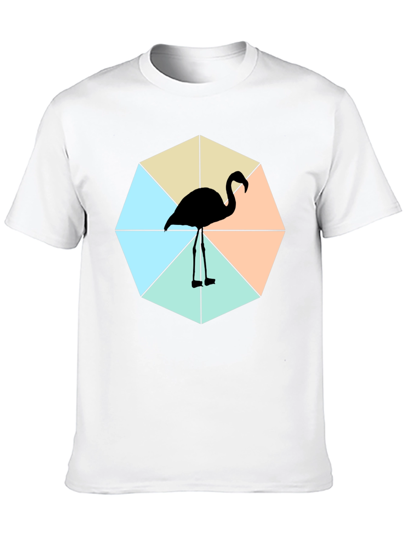 Black Trendy Flamingo Graphic Tee - Casual Black Shirt view 10