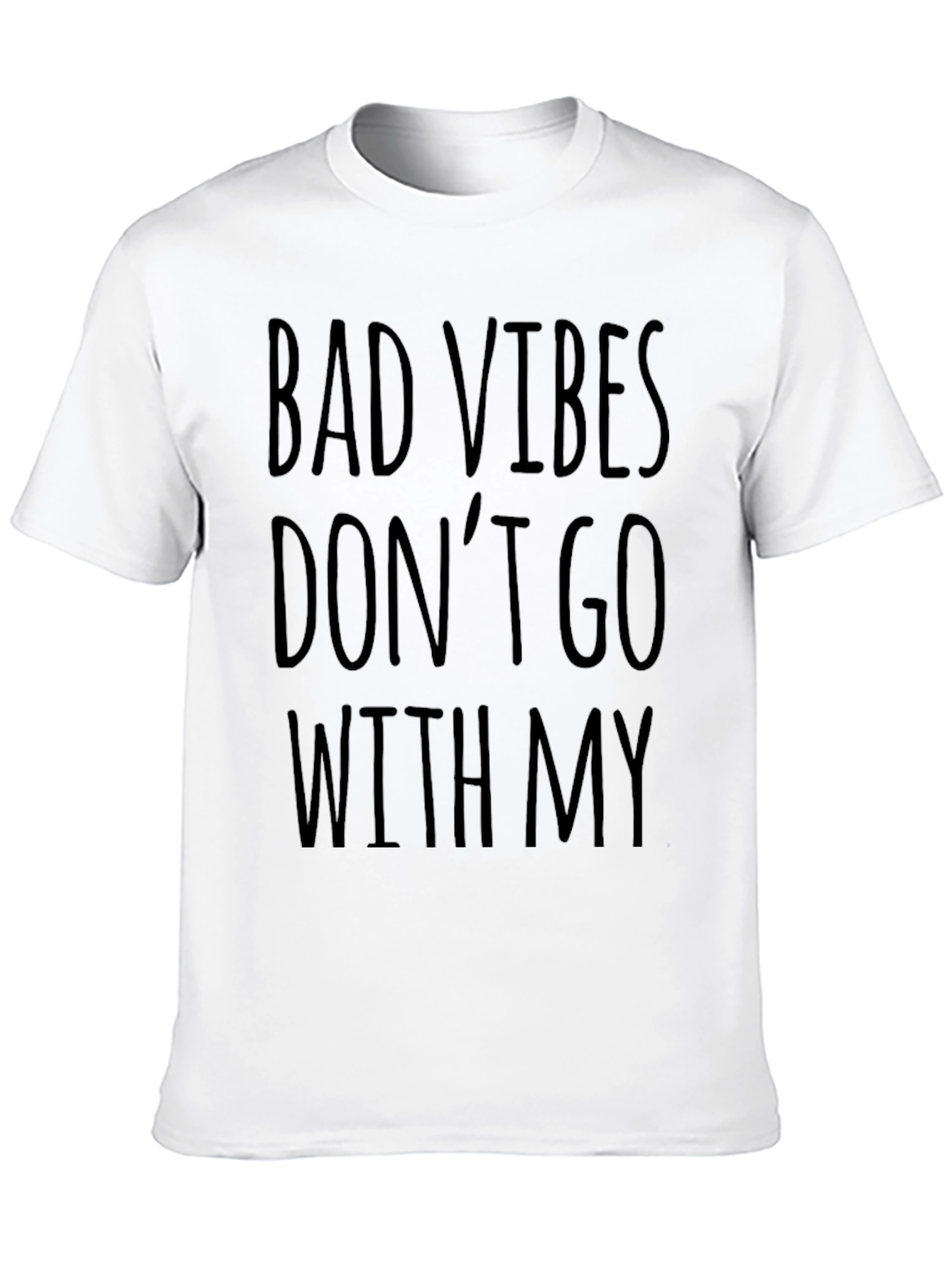 Black Bad Vibes T-Shirt - Funny Slogan Tee view 10