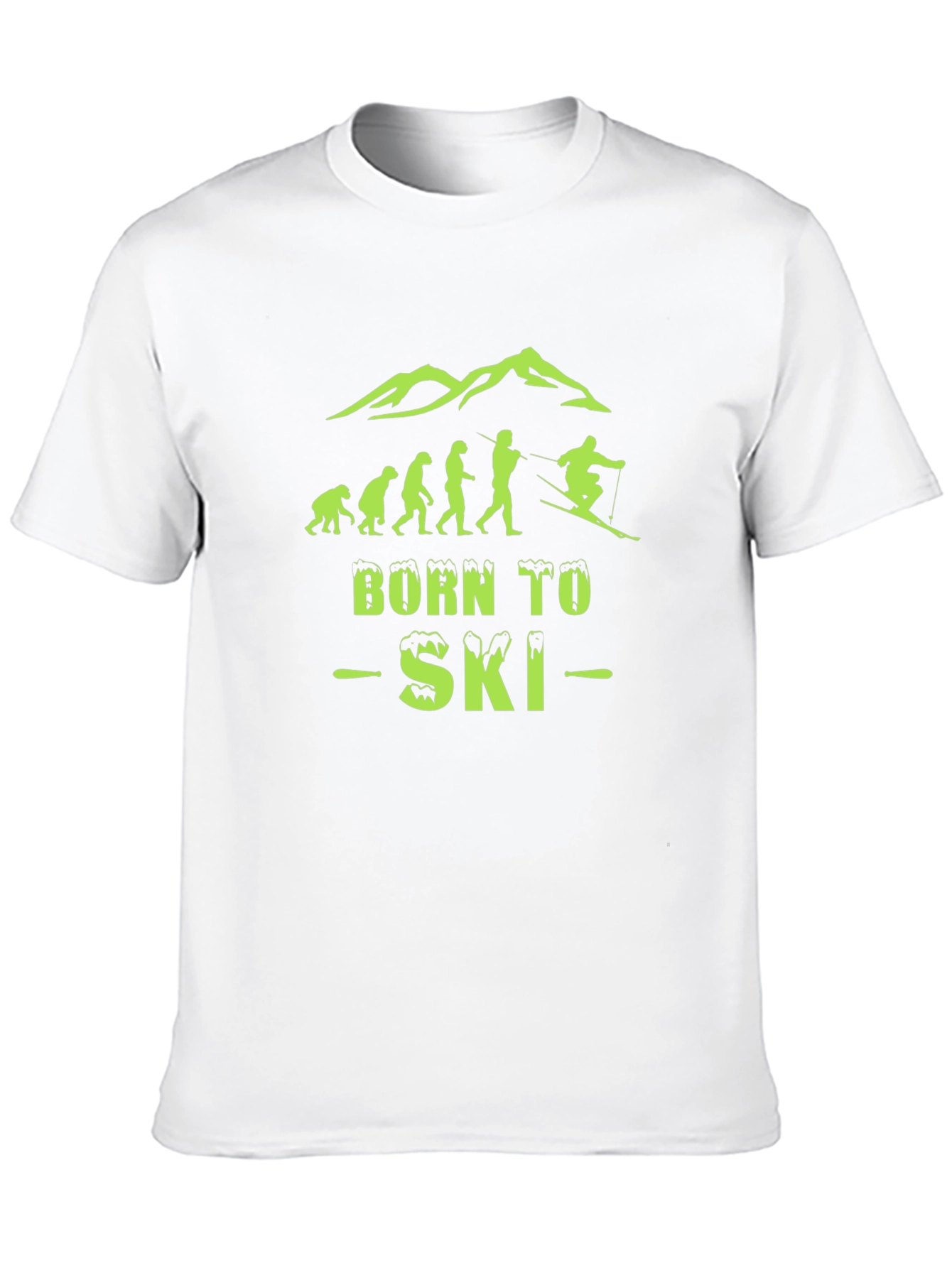 Black Born to Ski Evolution T-Shirt view 10