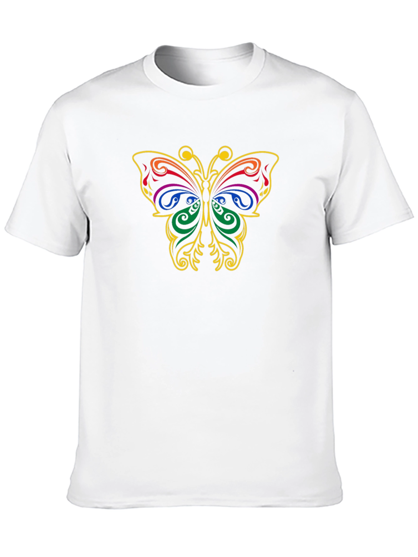 Black Butterfly Graphic Tee - Black Cotton T-Shirt view 10