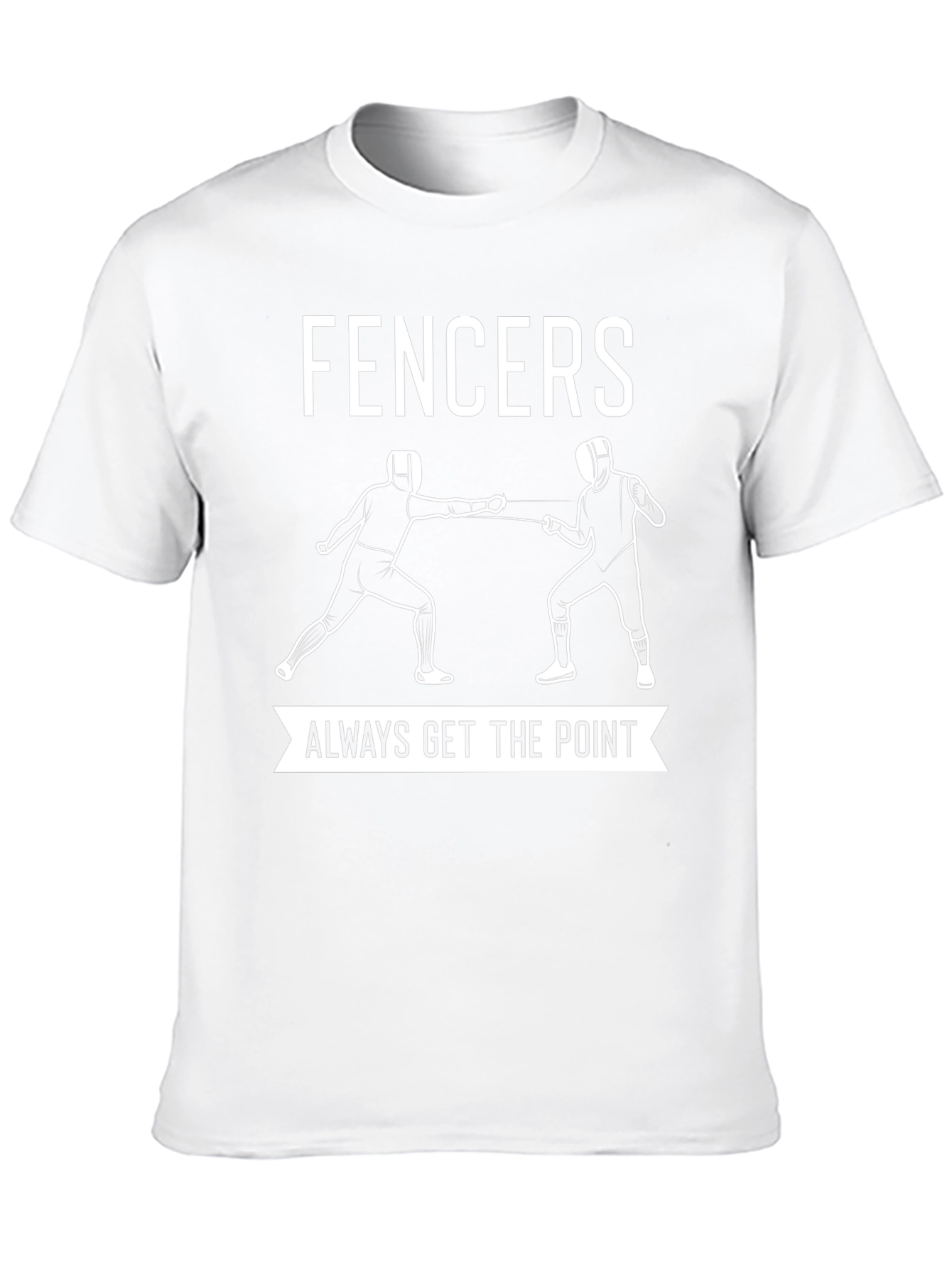 Black FENCERS Always Get the Point Black T-Shirt view 10