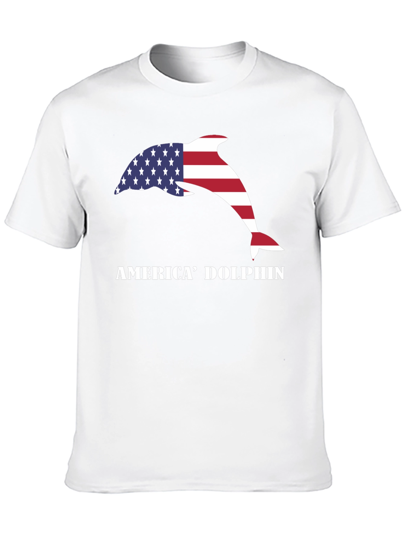 Black America Dolphin Graphic T-Shirt view 10
