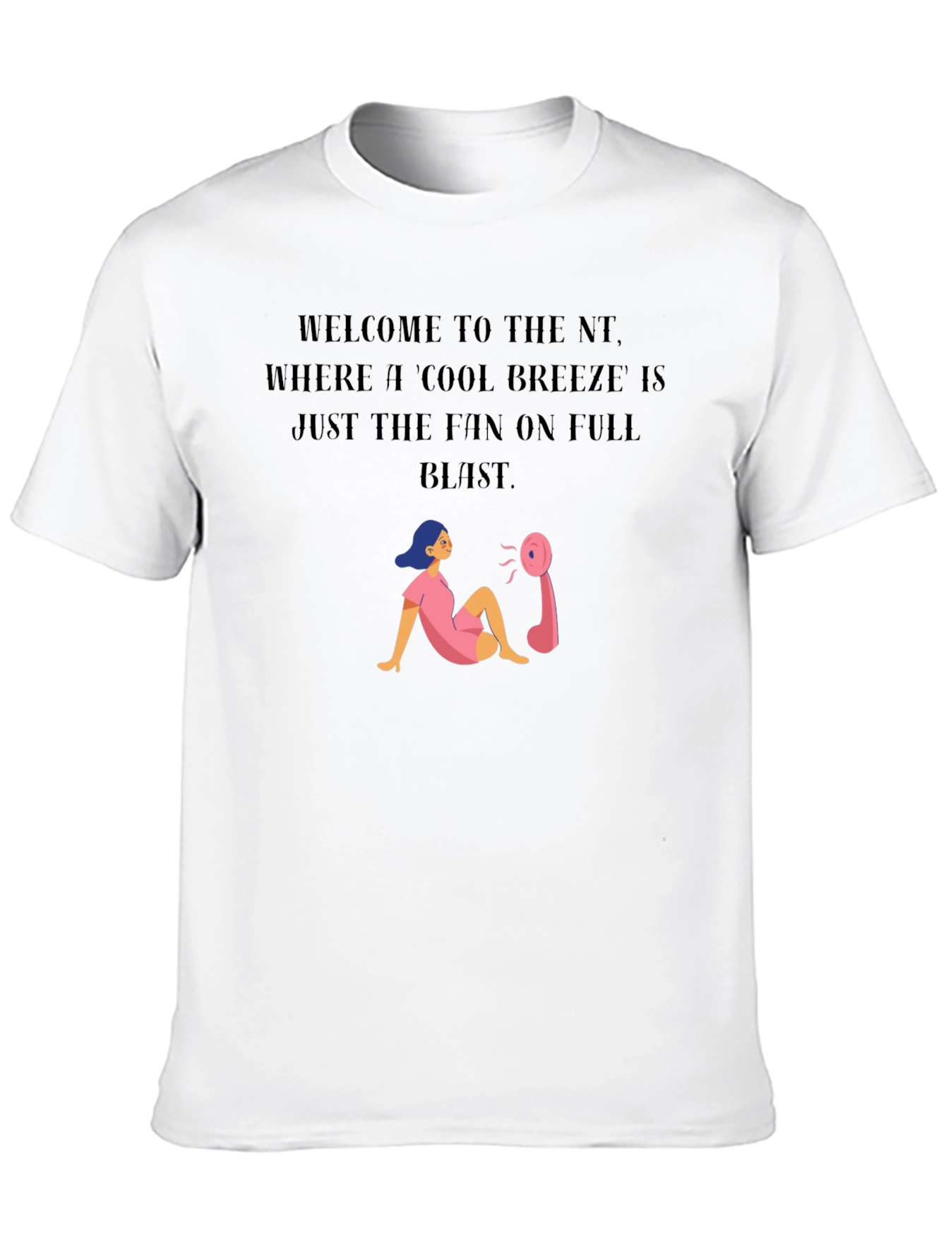 Black Cool Breeze Fan T-Shirt view 10