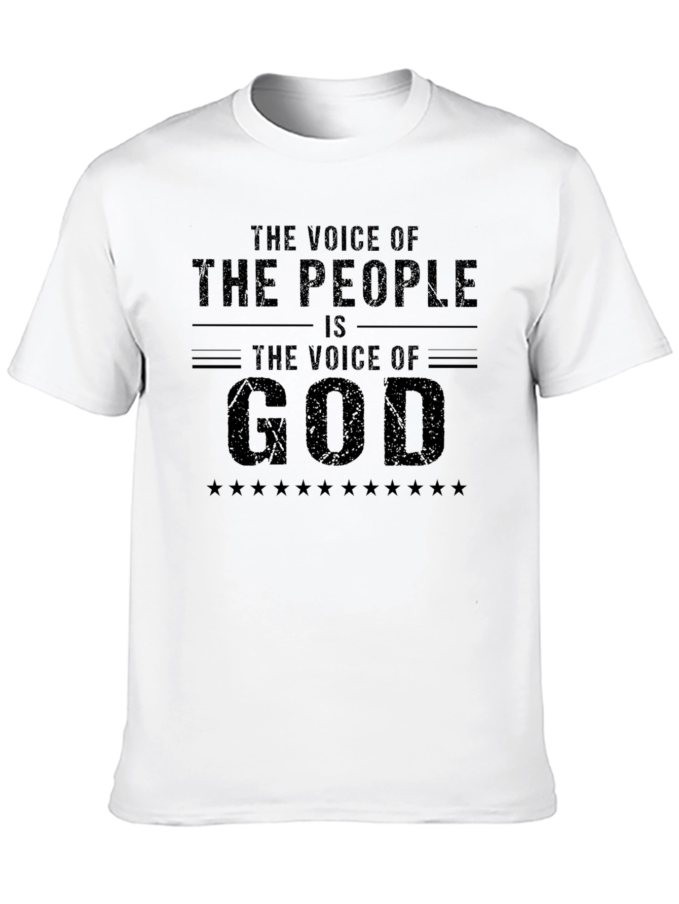 Black The Voice of The People is The Voice of God T-Shirt view 10