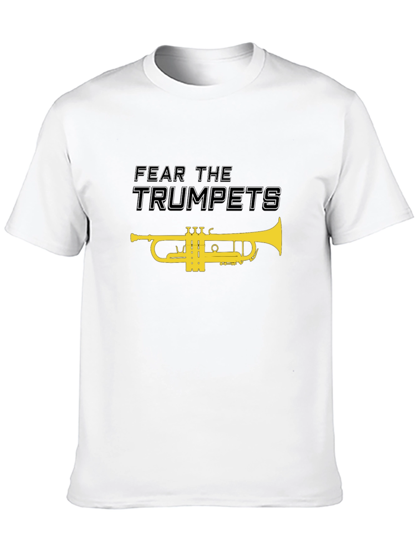 Black Fear the Trumpets T-Shirt - Novelty Music Tee view 10