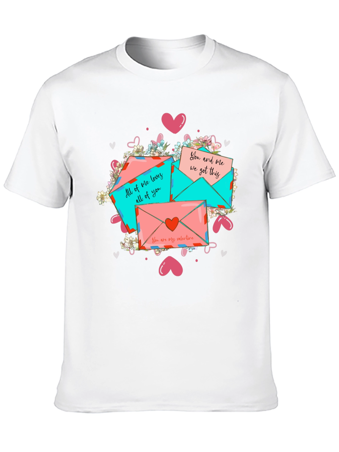 Black Valentine's Day Letter Graphic T-Shirt view 10
