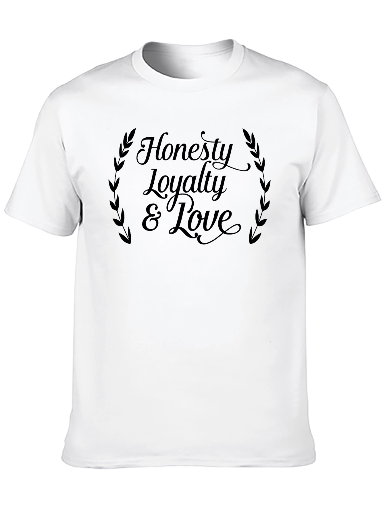 Black Honesty Loyalty Love Graphic Tee - Black T-Shirt view 10