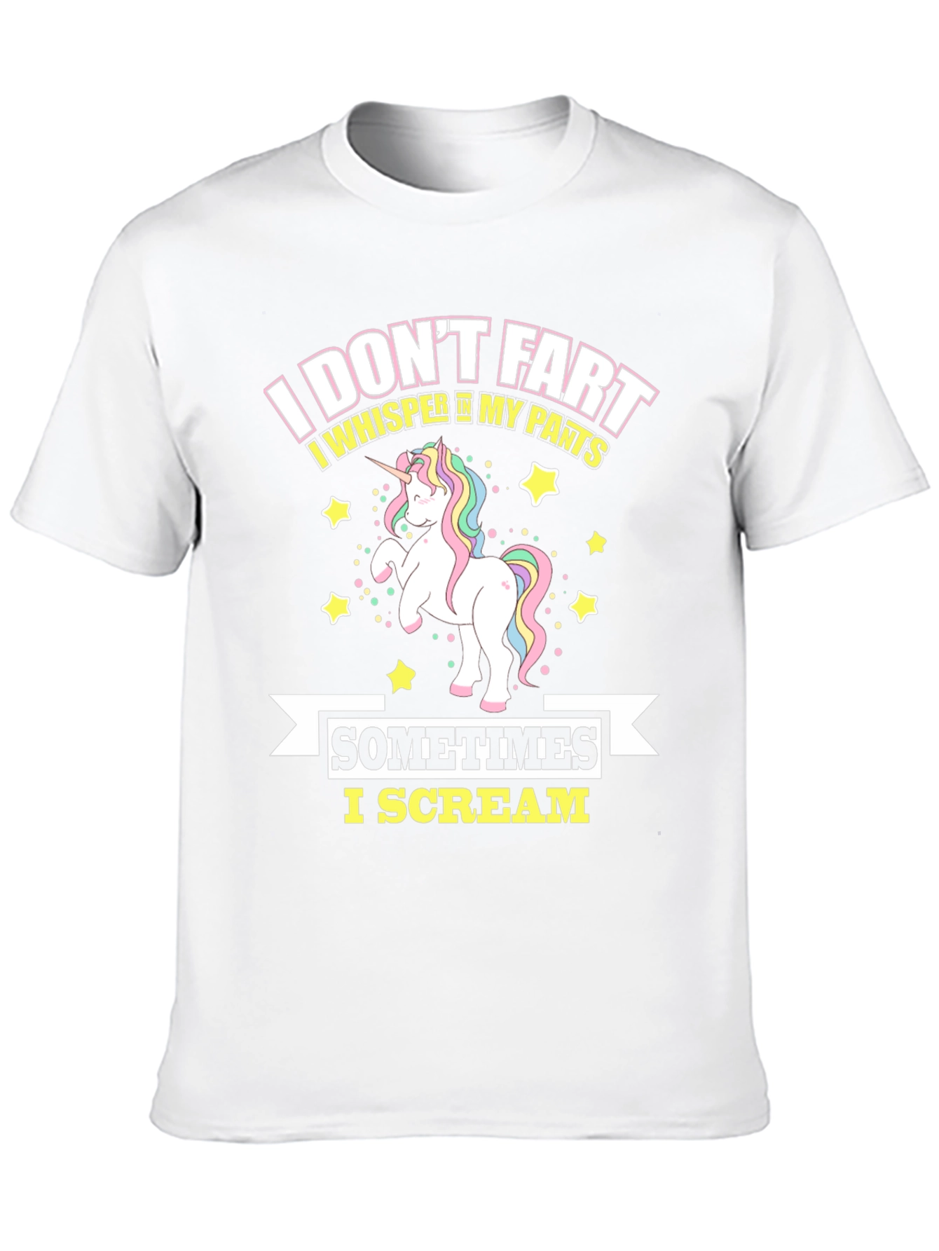 Black Funny Unicorn Humor T-Shirt - I Don't Fart I Whisper in My Pants view 10