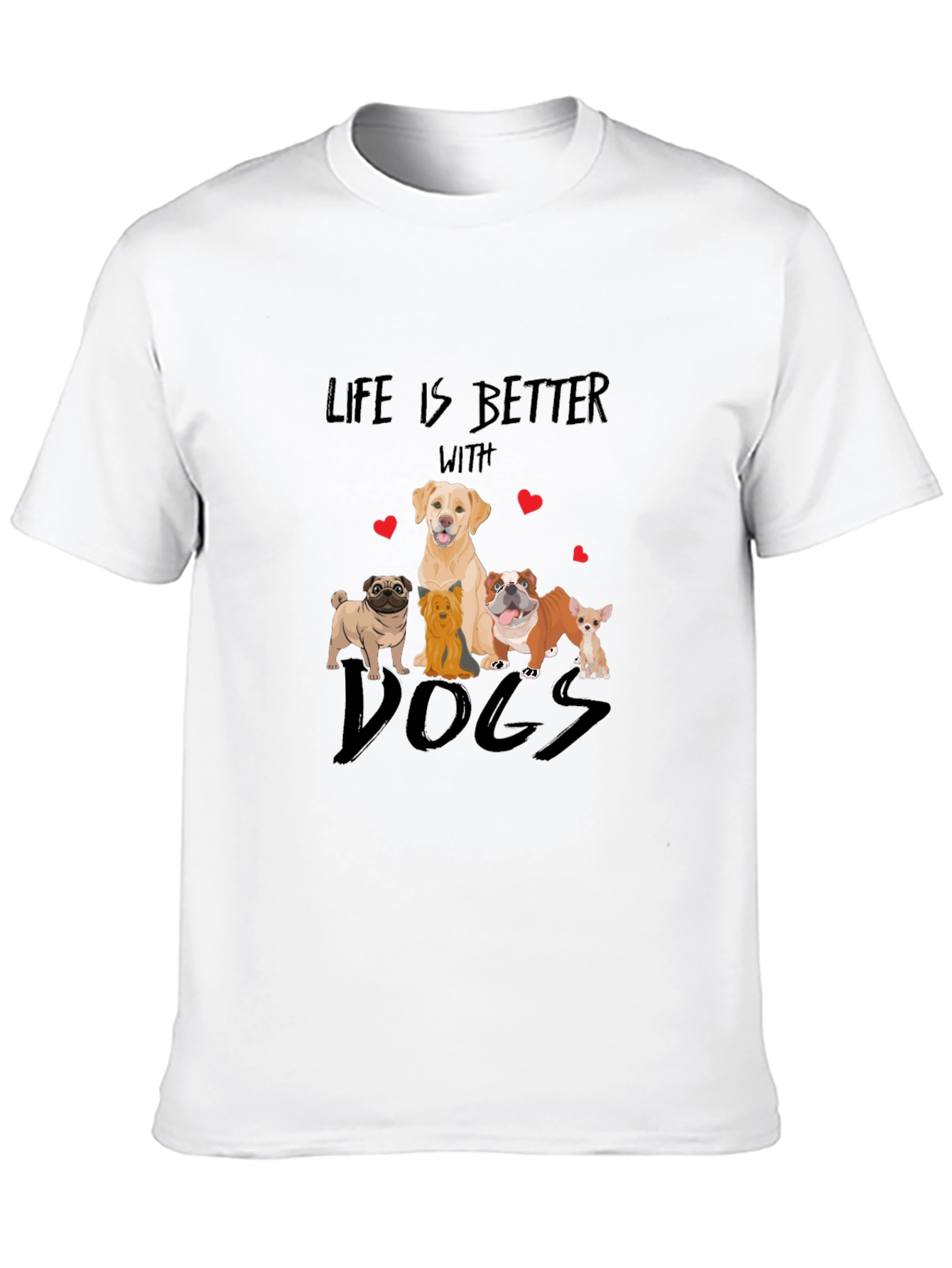 Black Life is Better With Dogs T-Shirt view 10