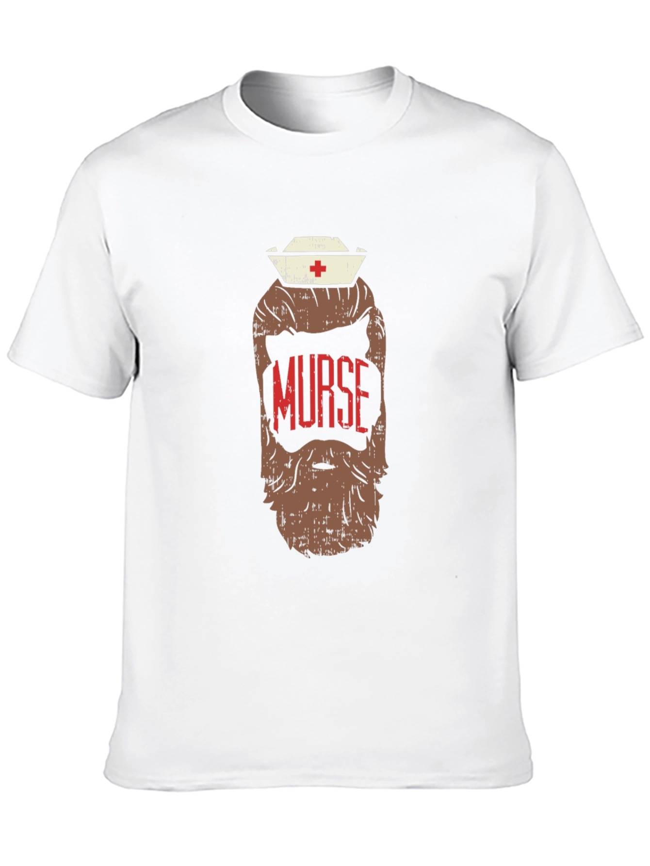 Black Murse Beard T-Shirt - Novelty Nurse Graphic Tee view 10