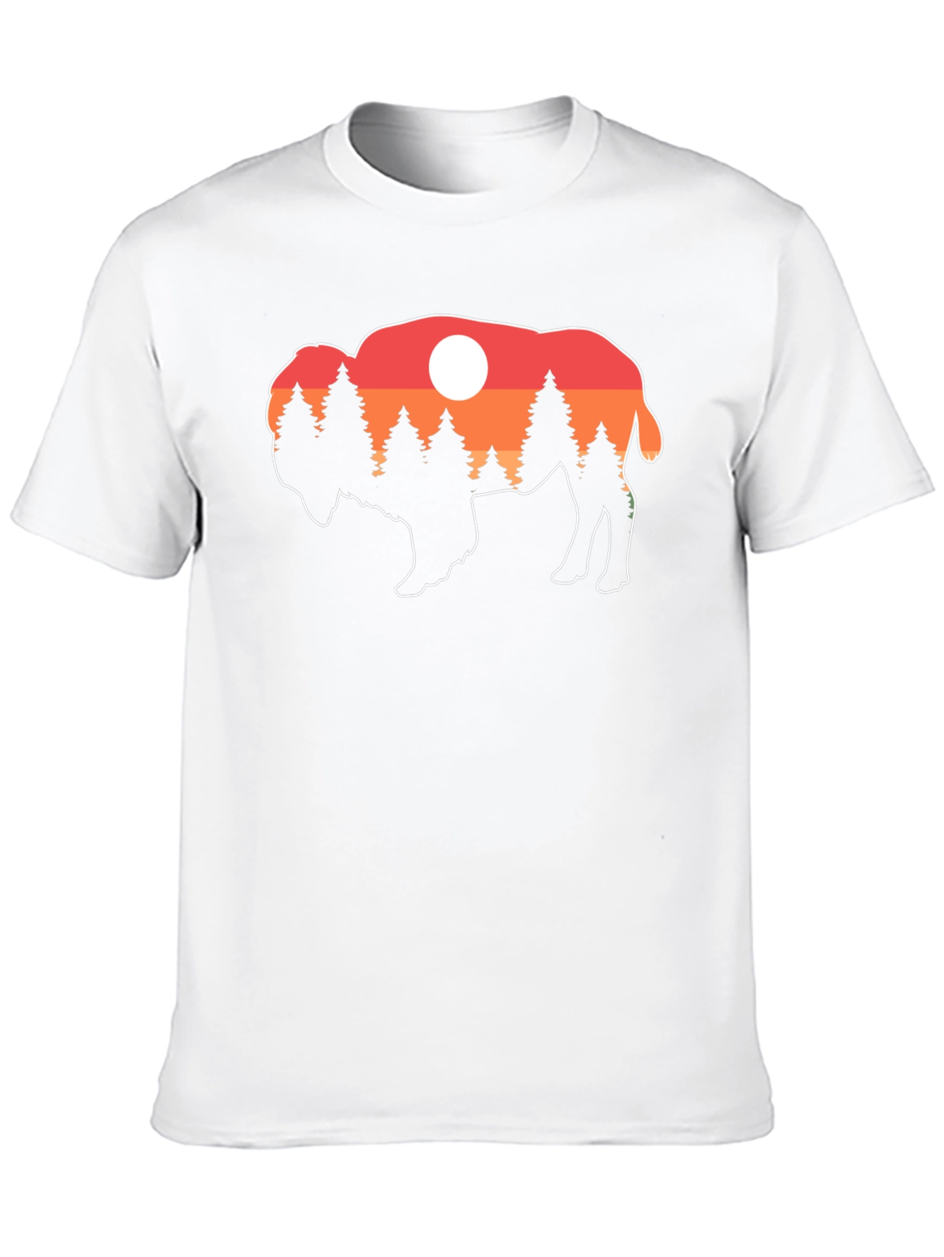 Black Buffalo Sunset T-Shirt - Nature Inspired Graphic Tee view 10