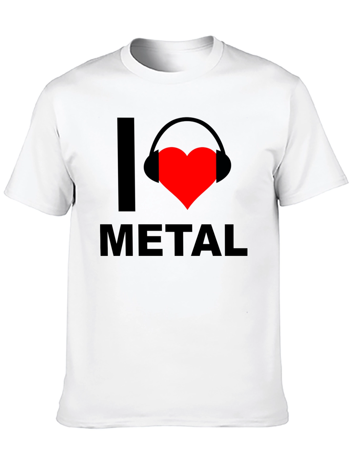 Black I Love Metal T-Shirt - Music Fan Tee view 10